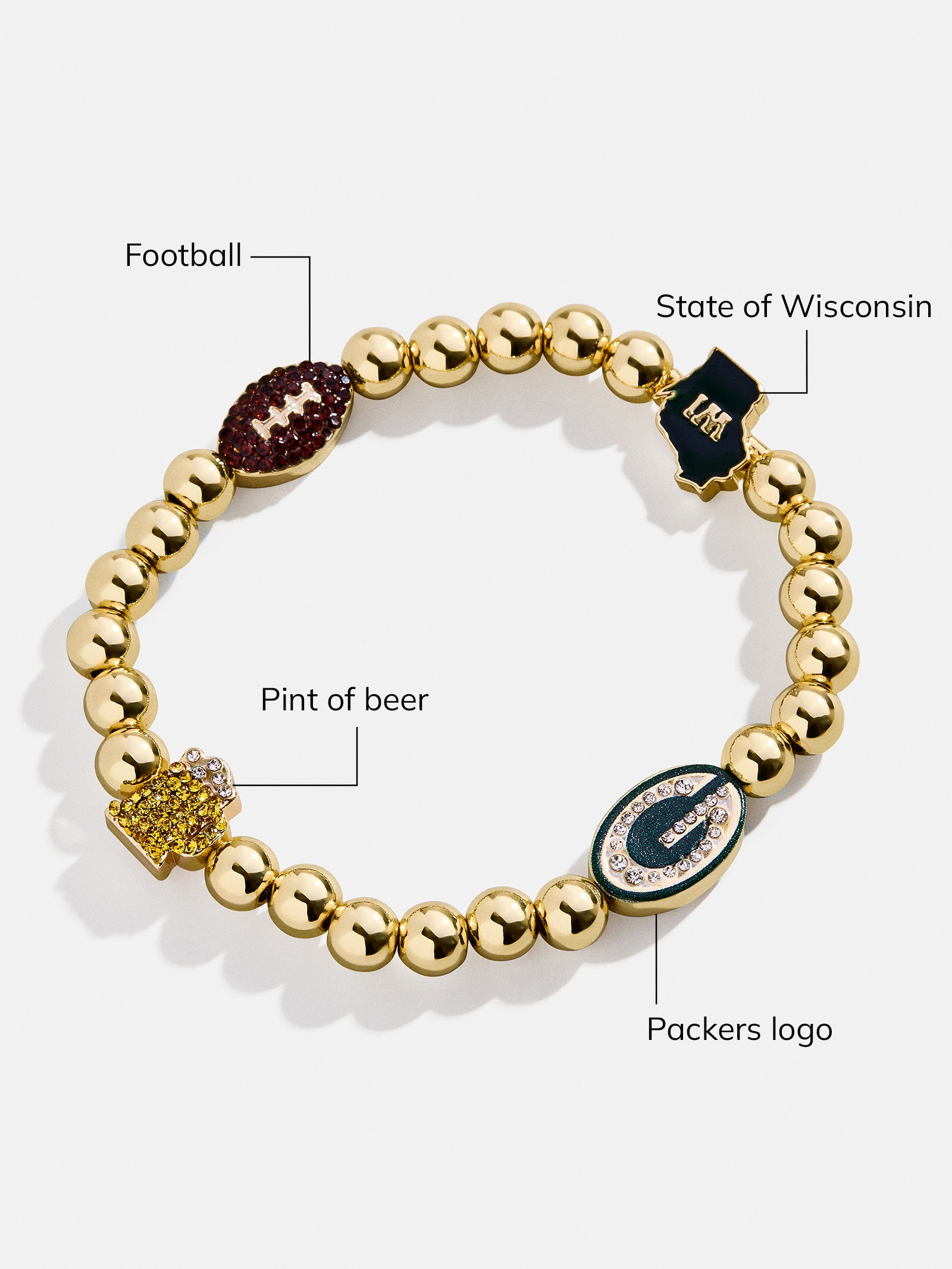 NFL Pisa Charm Bracelet - Green Bay Packers-Blues Comming