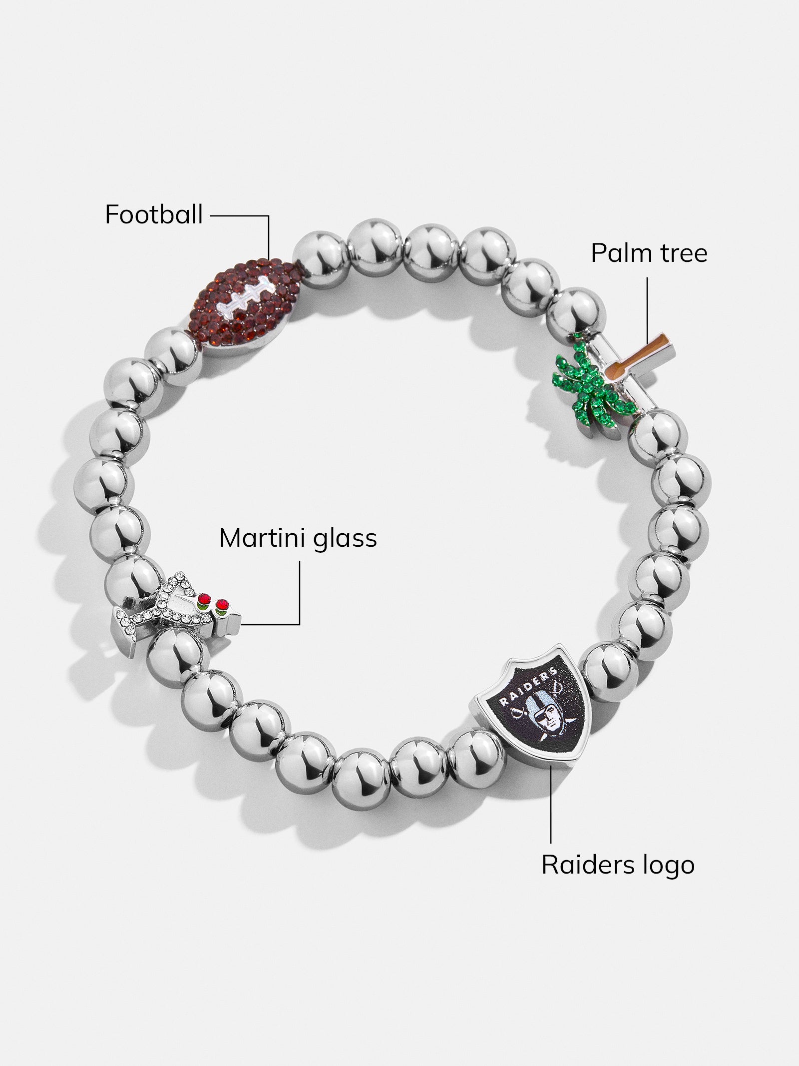 NFL Pisa Charm Bracelet - Las Vegas Raiders-Blues Comming