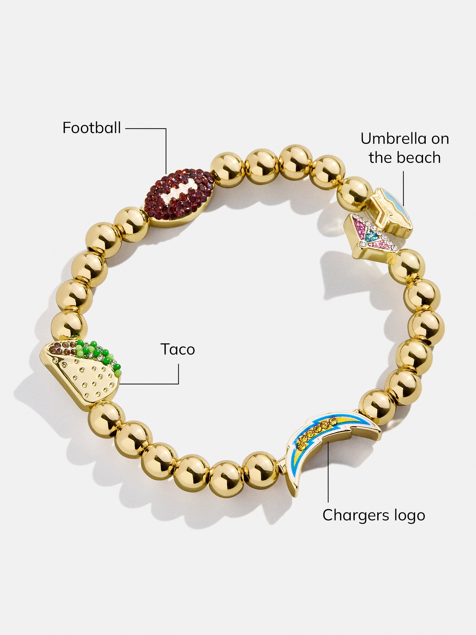 NFL Pisa Charm Bracelet - Los Angeles Chargers-Blues Comming