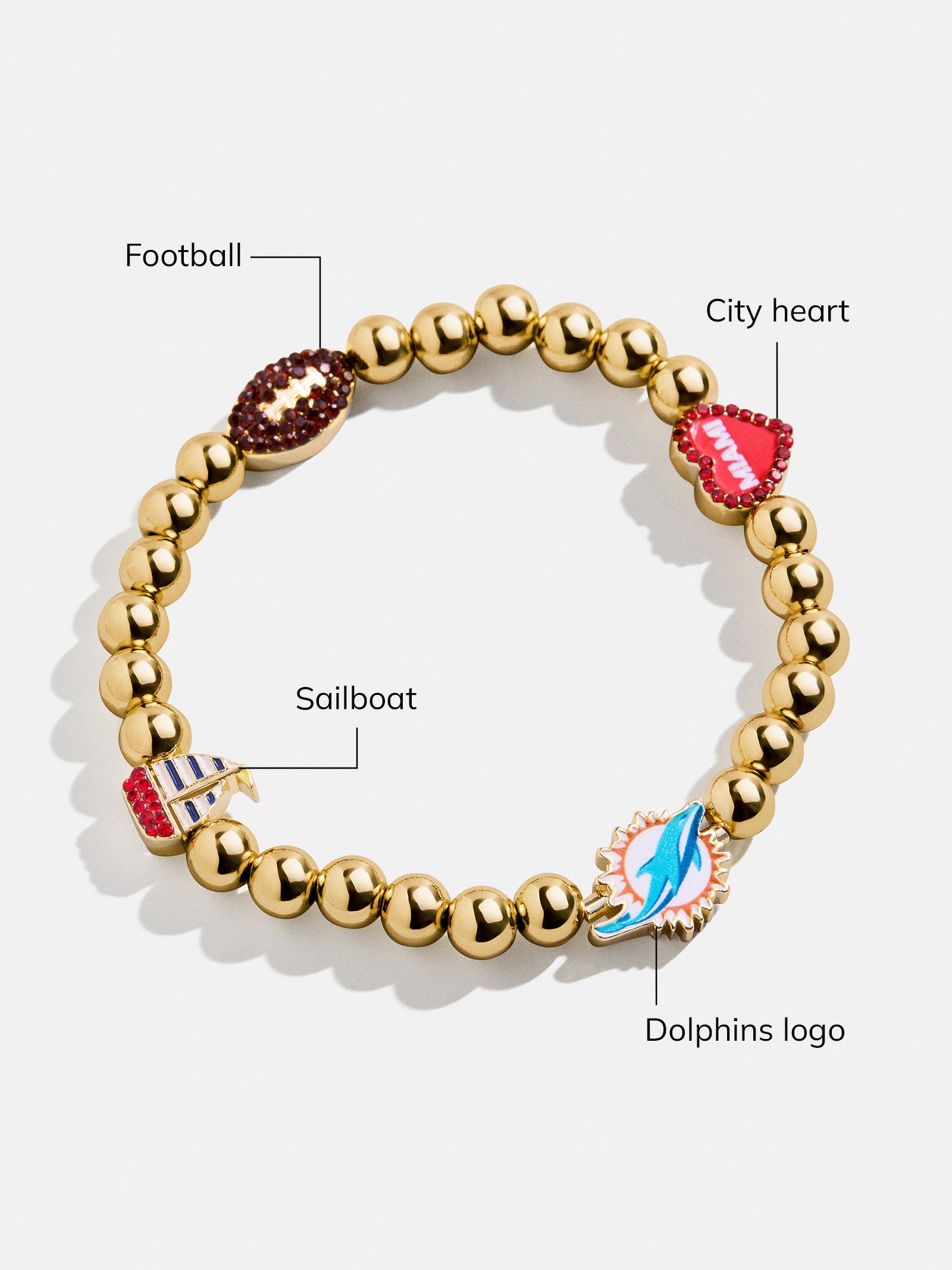 NFL Pisa Charm Bracelet - Miami Dolphins-Blues Comming