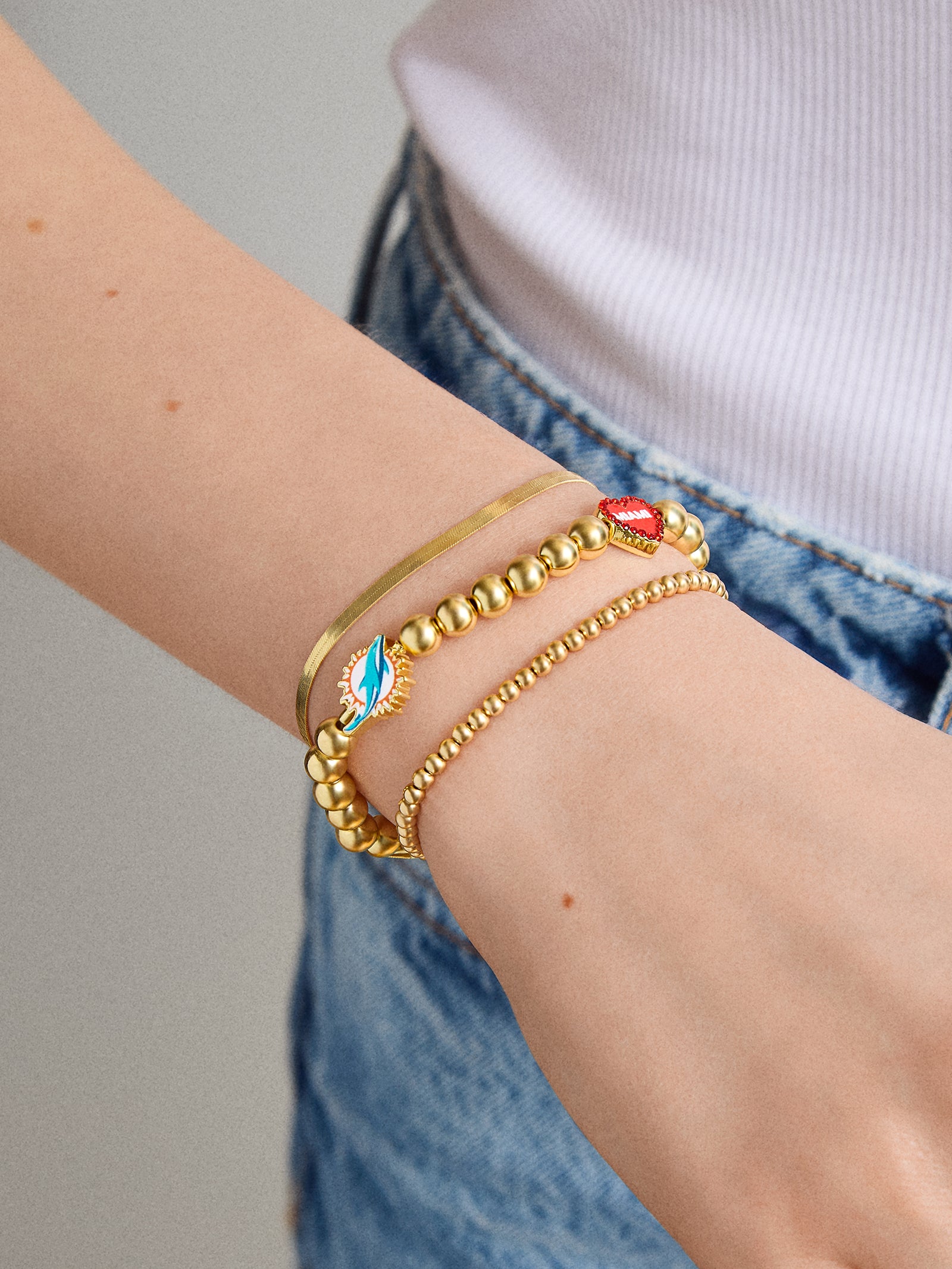 NFL Pisa Charm Bracelet - Miami Dolphins-Blues Comming