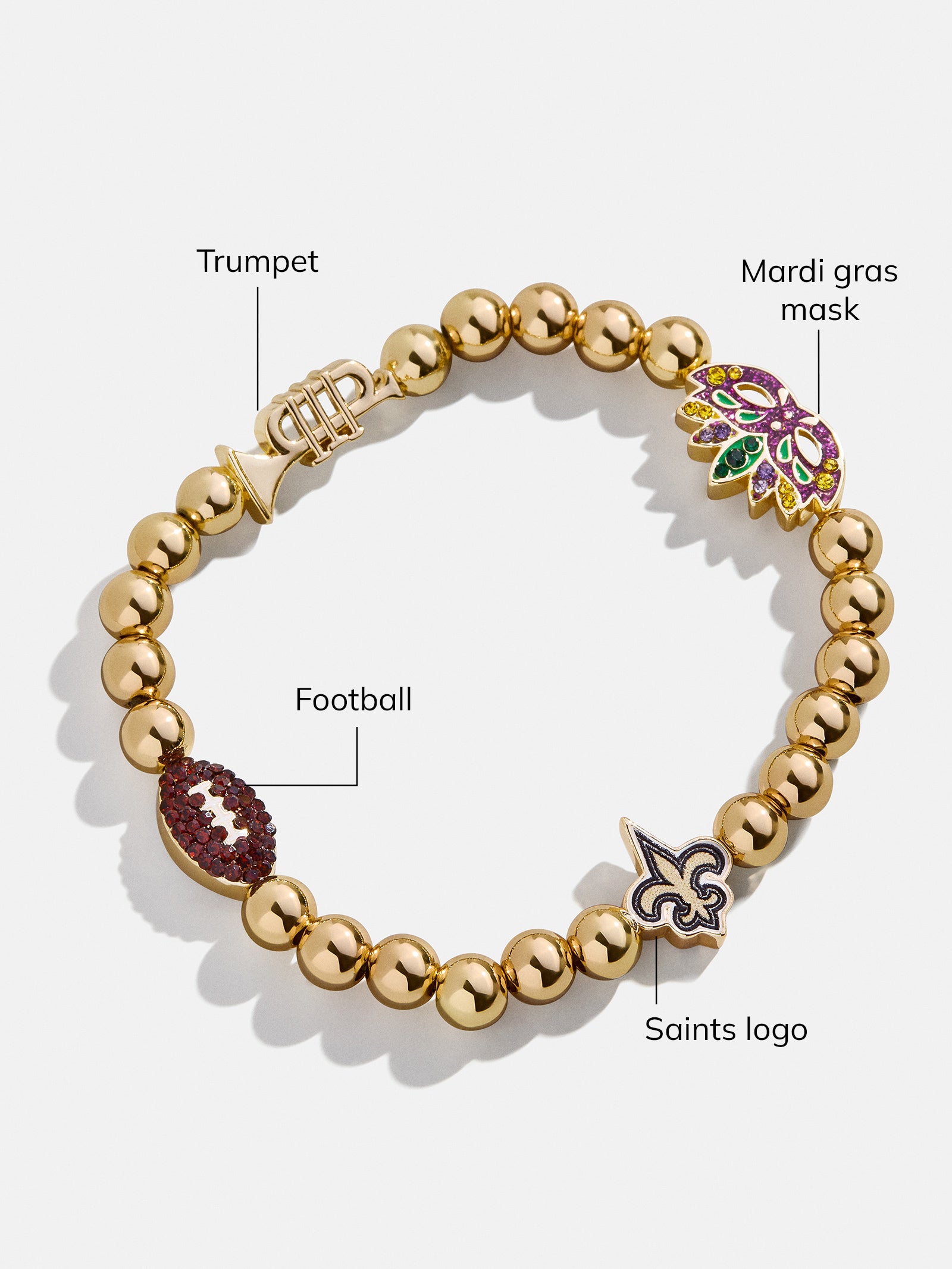NFL Pisa Charm Bracelet - New Orleans Saints-Blues Comming
