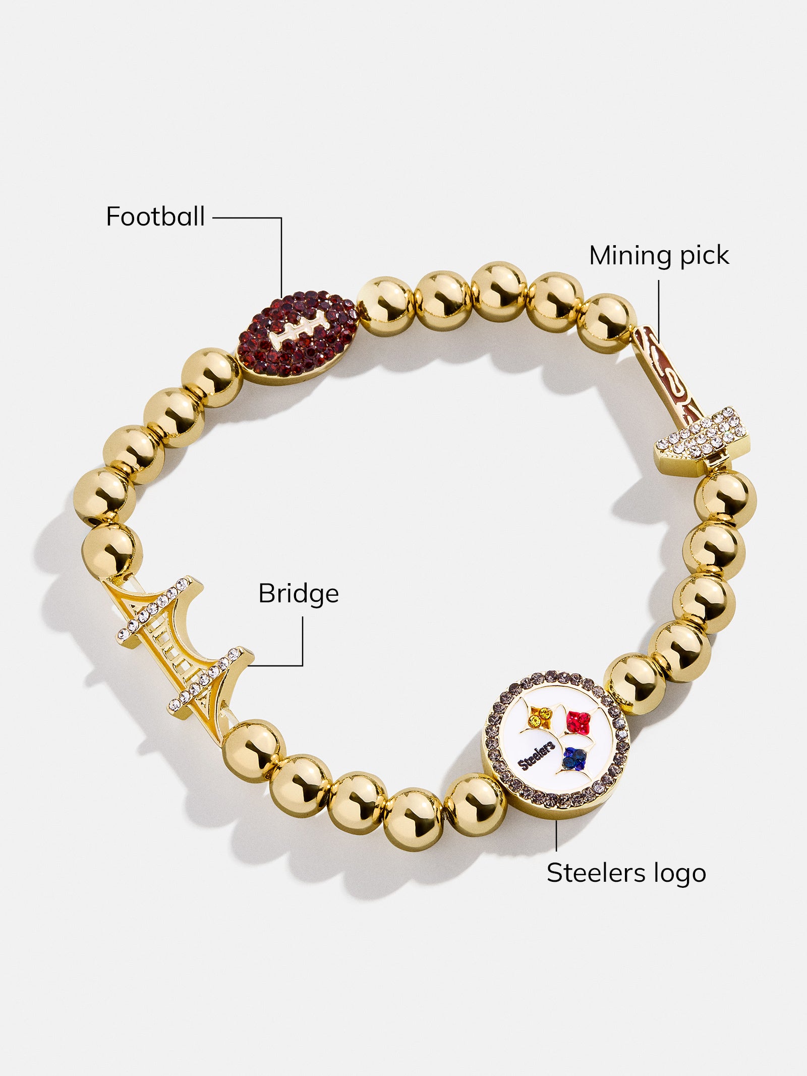 NFL Pisa Charm Bracelet - Pittsburgh Steelers-Blues Comming
