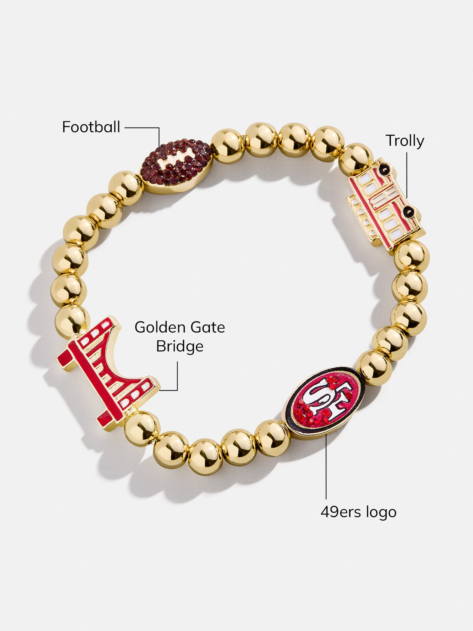 NFL Pisa Charm Bracelet - San Francisco 49ers-Blues Comming
