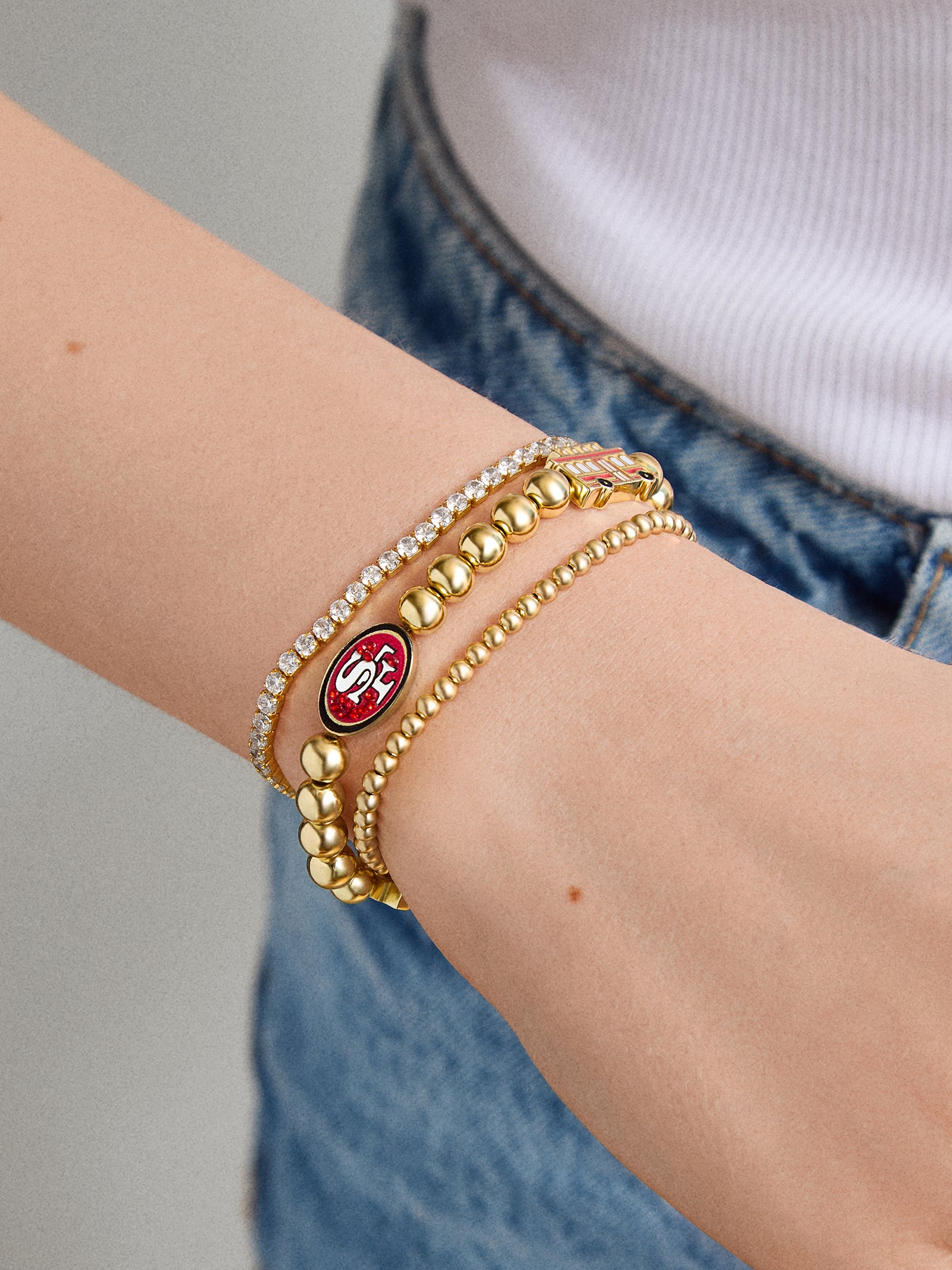 NFL Pisa Charm Bracelet - San Francisco 49ers-Blues Comming