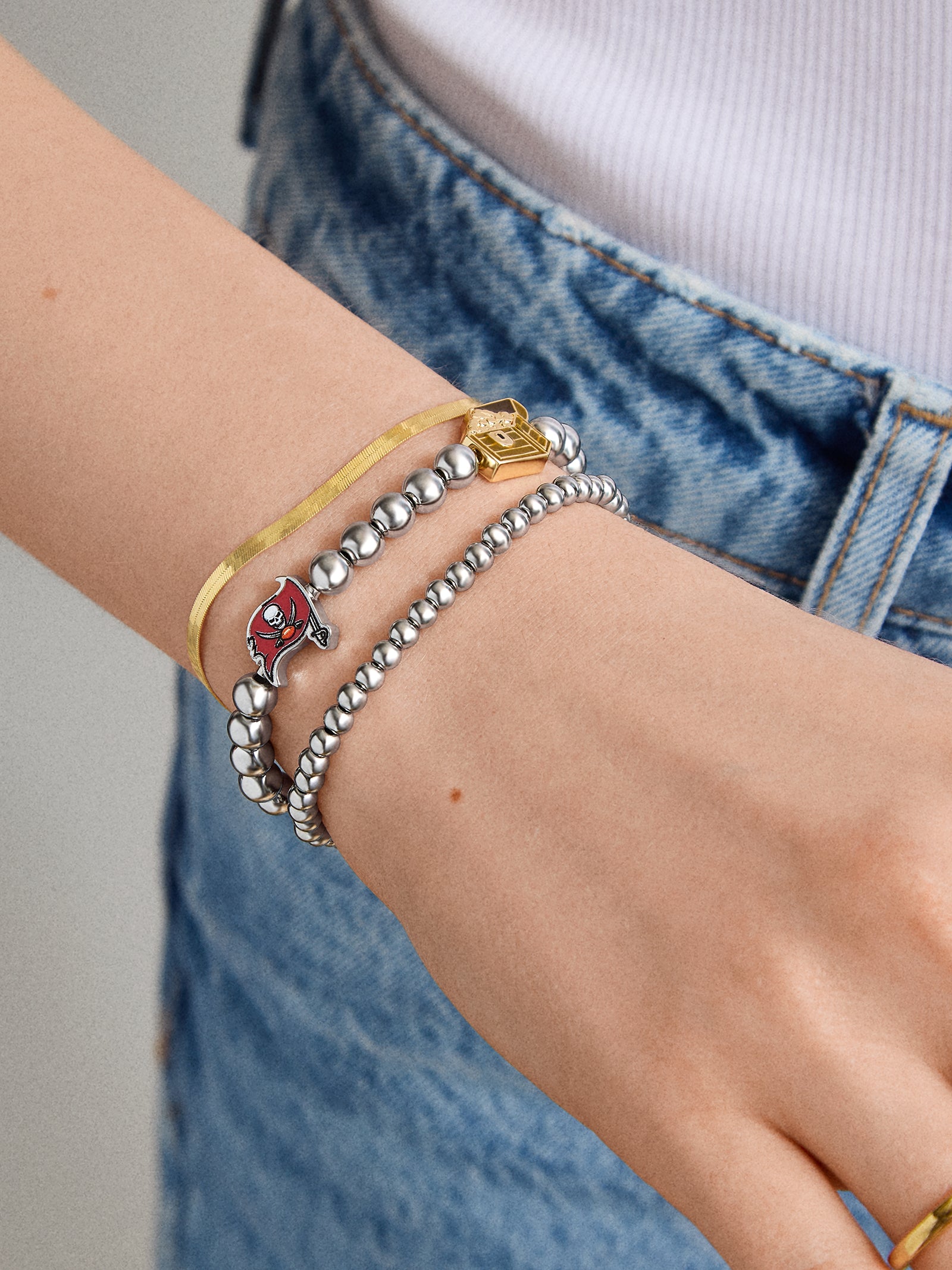 NFL Pisa Charm Bracelet - Tampa Bay Buccaneers-Blues Comming