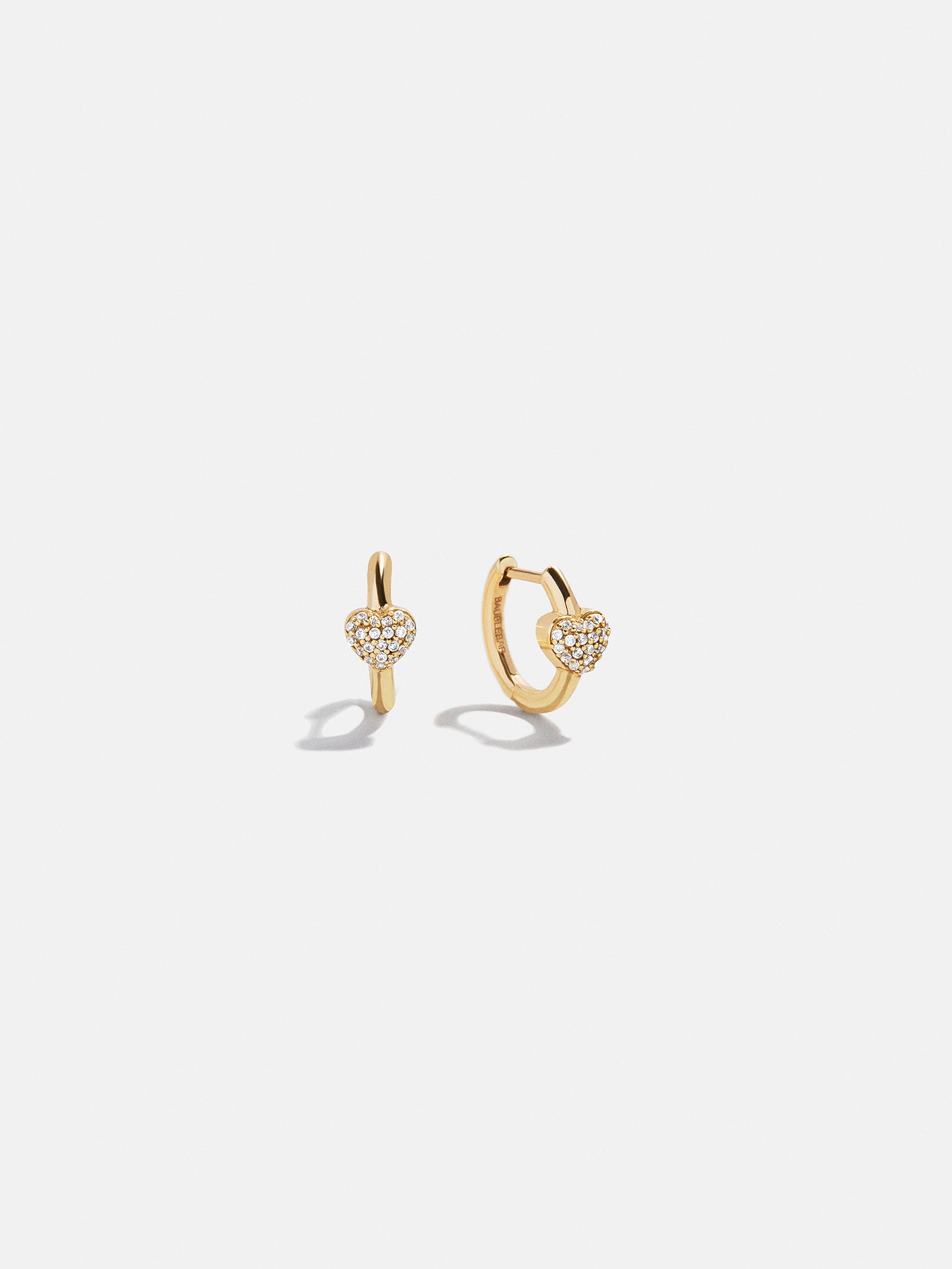 18K Gold Heart Earrings - Heart-Blues Comming