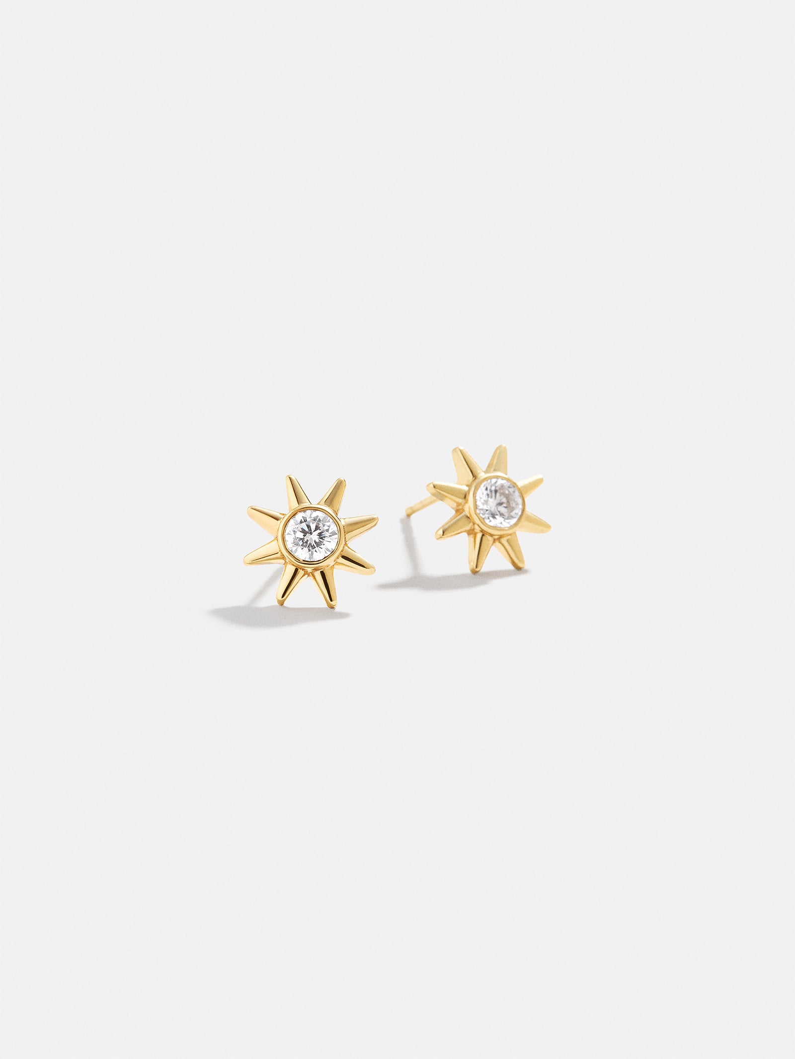 18K Gold Celestial Delicate Stud - Sun-Blues Comming