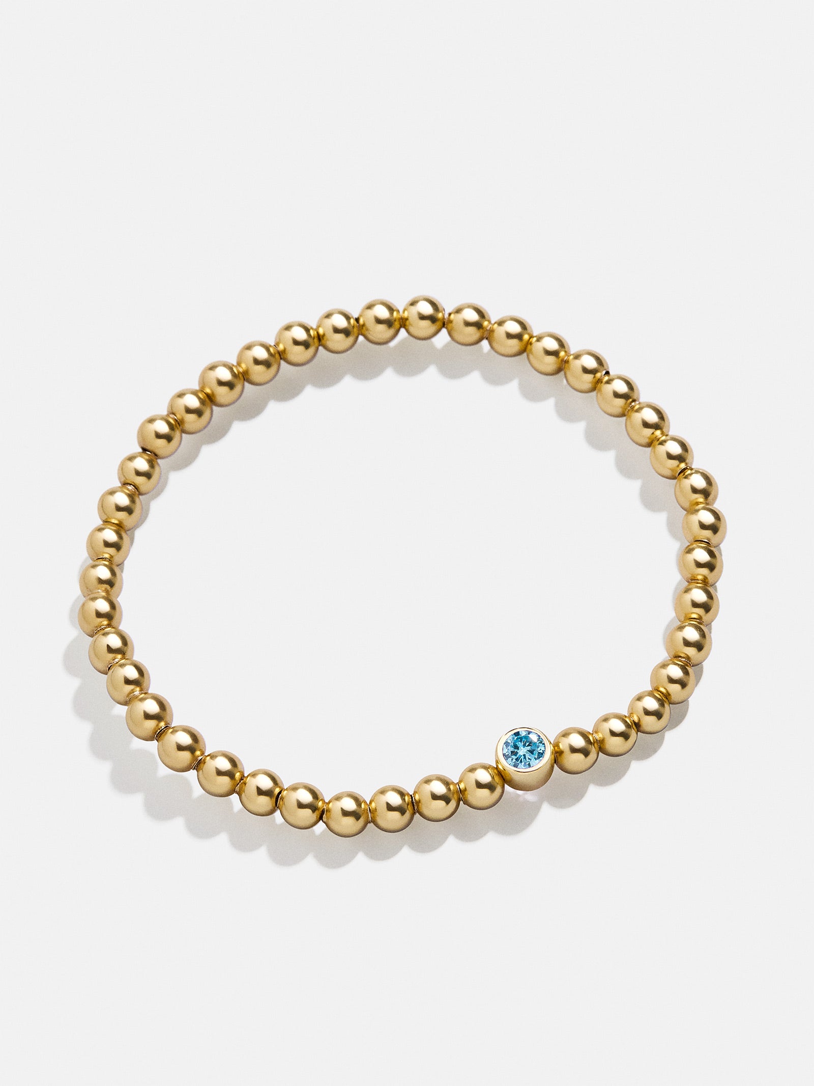 18K Gold Birthstone Pisa Bracelet - Aquamarine-Blues Comming
