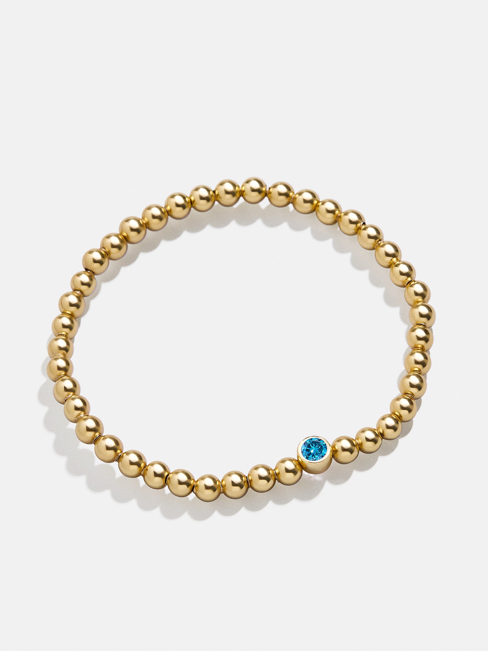 18K Gold Birthstone Pisa Bracelet - Blue Zircon-Blues Comming