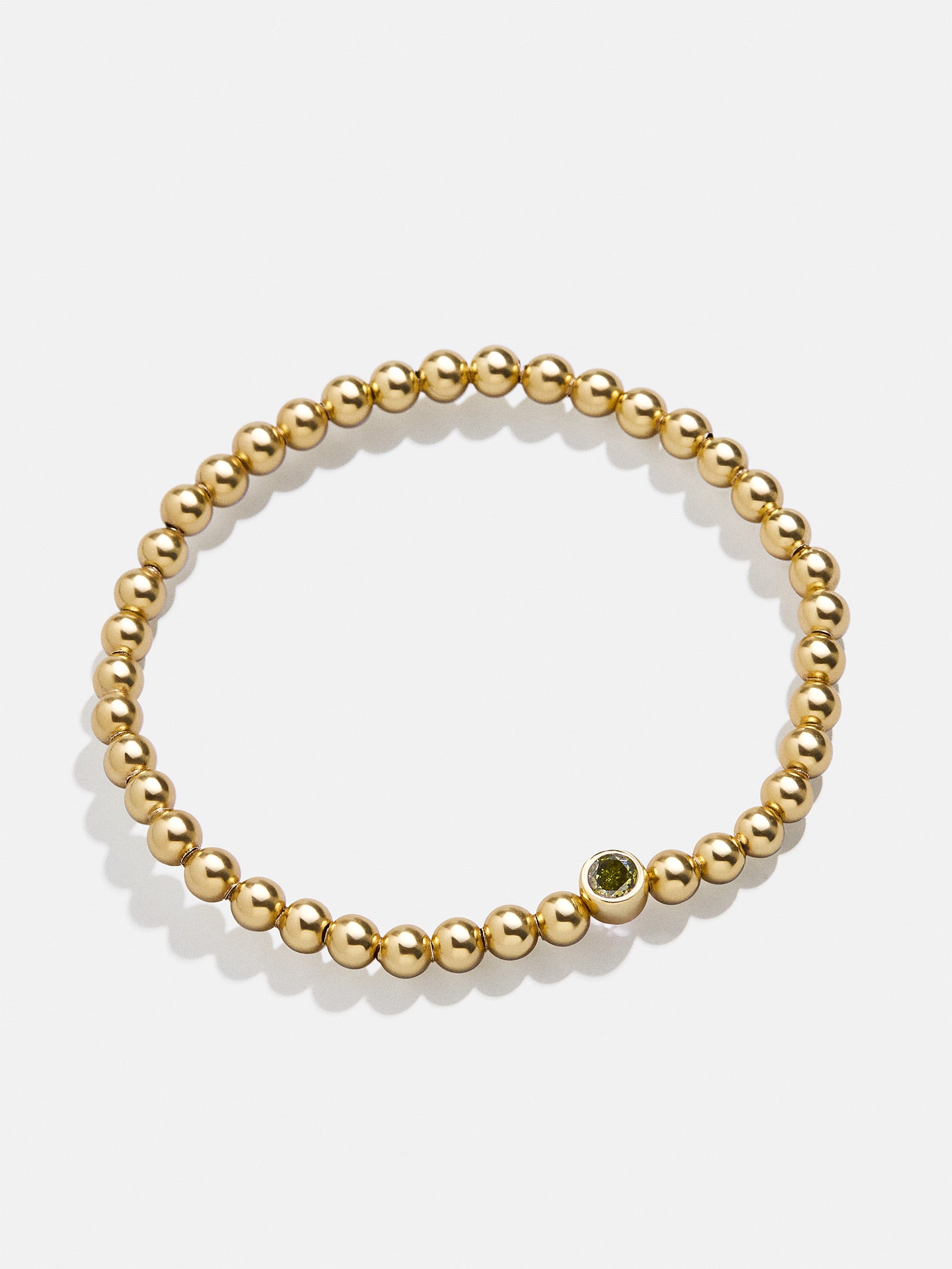 18K Gold Birthstone Pisa Bracelet - Peridot-Blues Comming