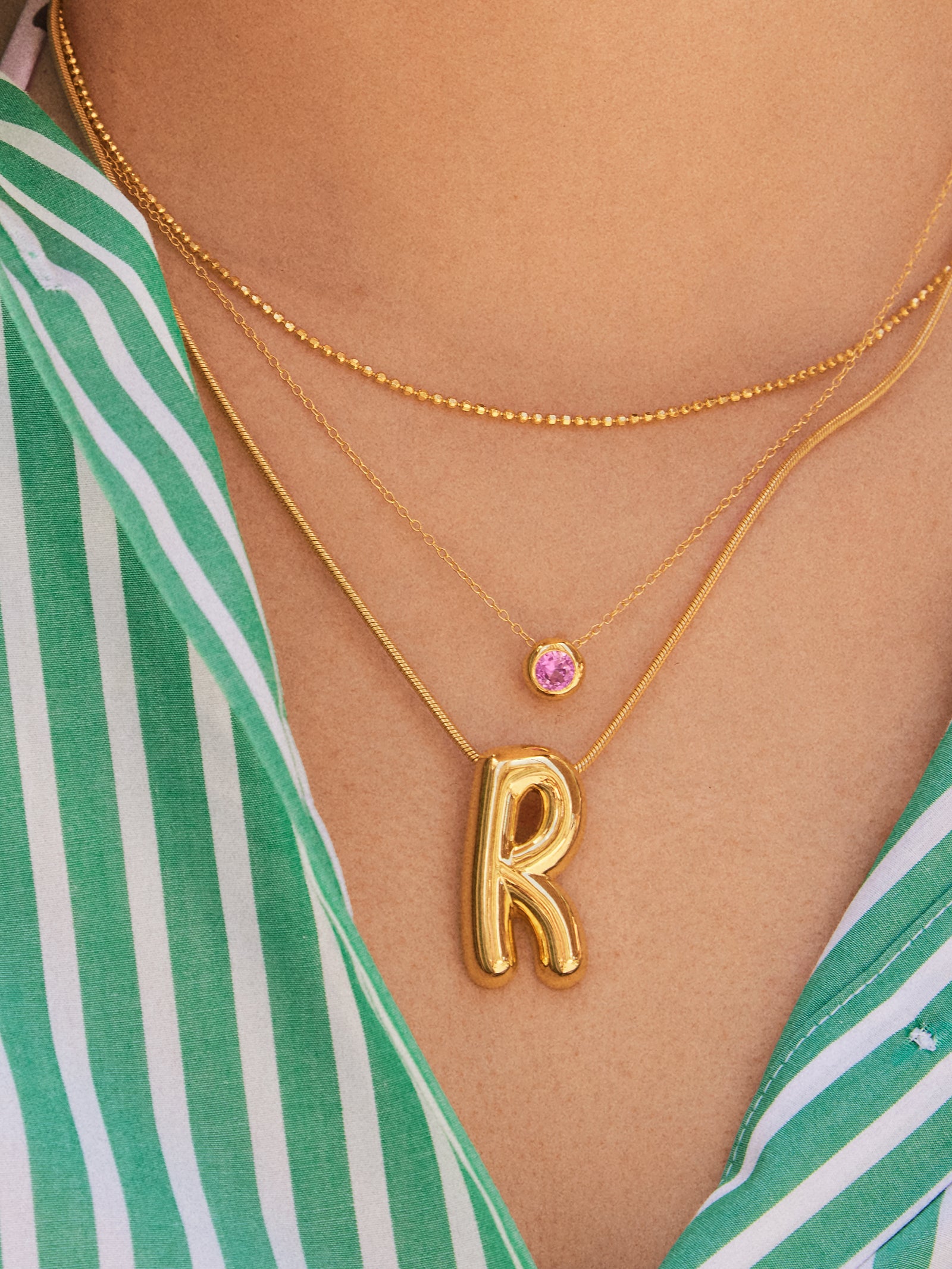 18K Gold Birthstone Pendant Necklace - Amethyst-Blues Comming