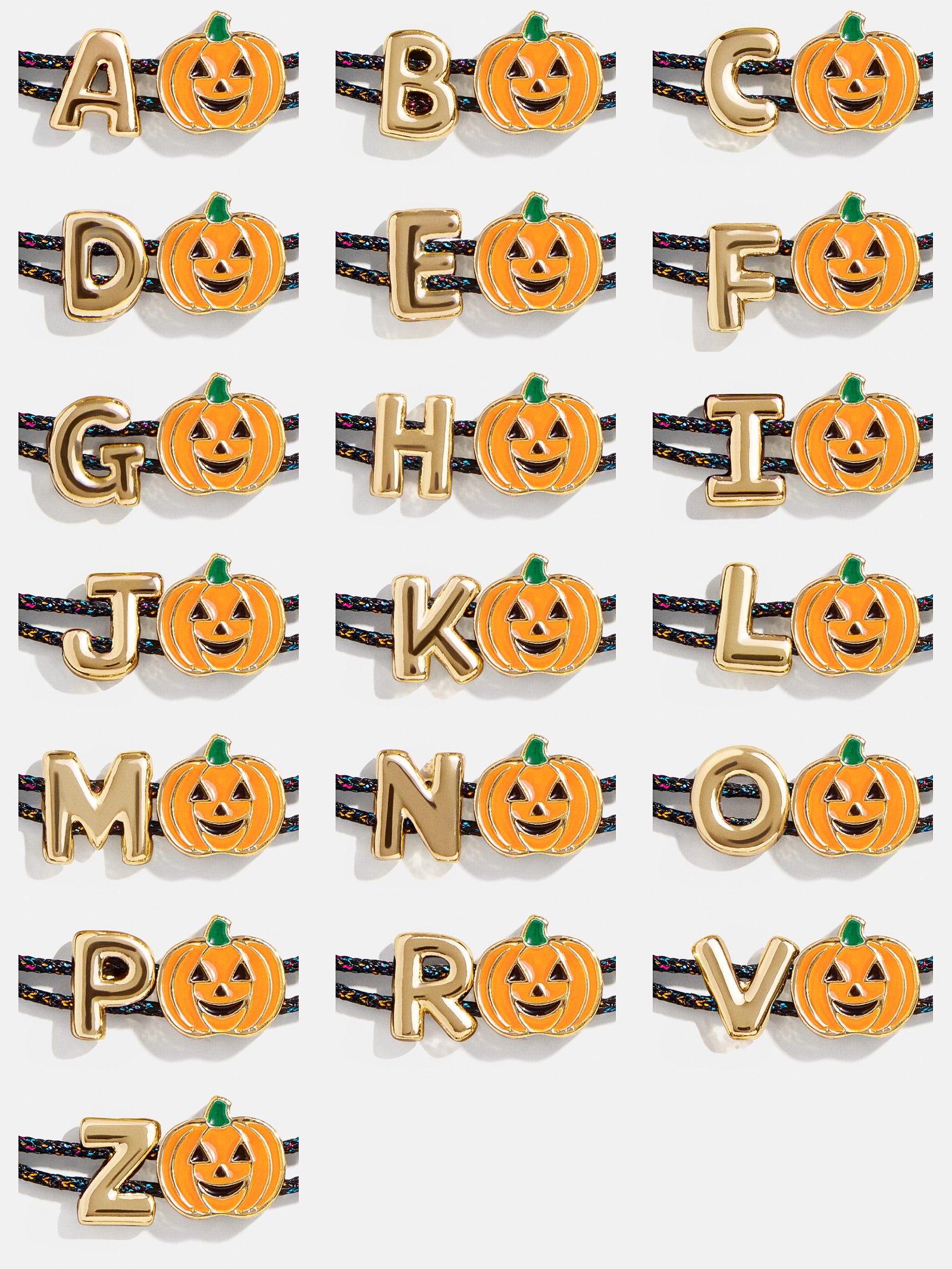 Kids' Halloween Initial Bracelet - Black/Orange-Blues Comming