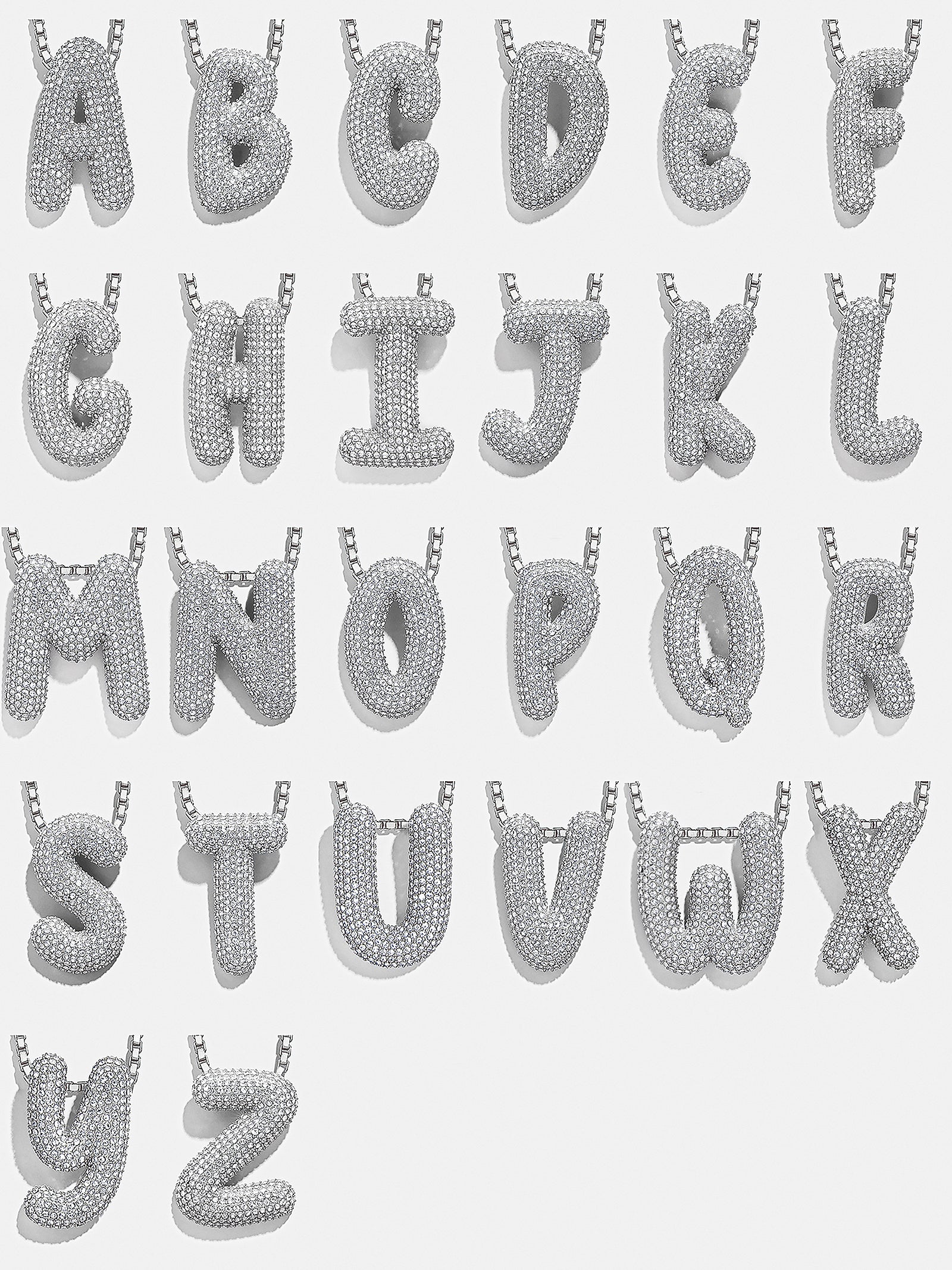 Bubble Initial Necklace-Blues Comming