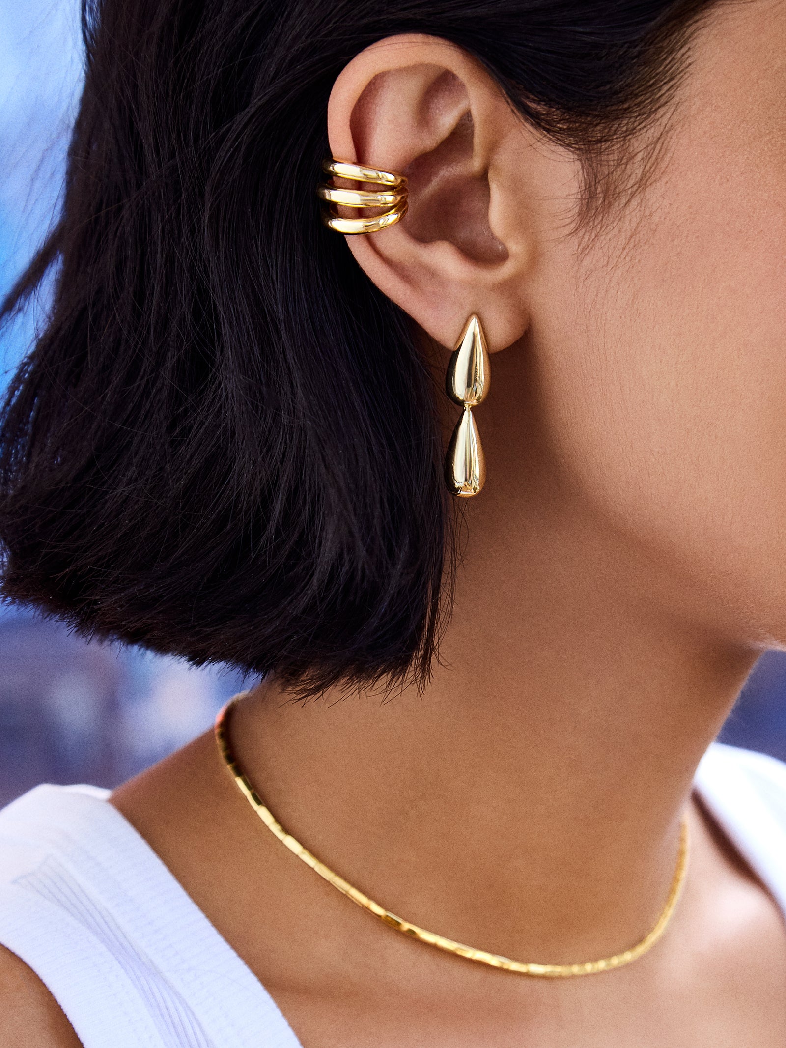 Jenny Ear Cuff - Gold-Blues Comming
