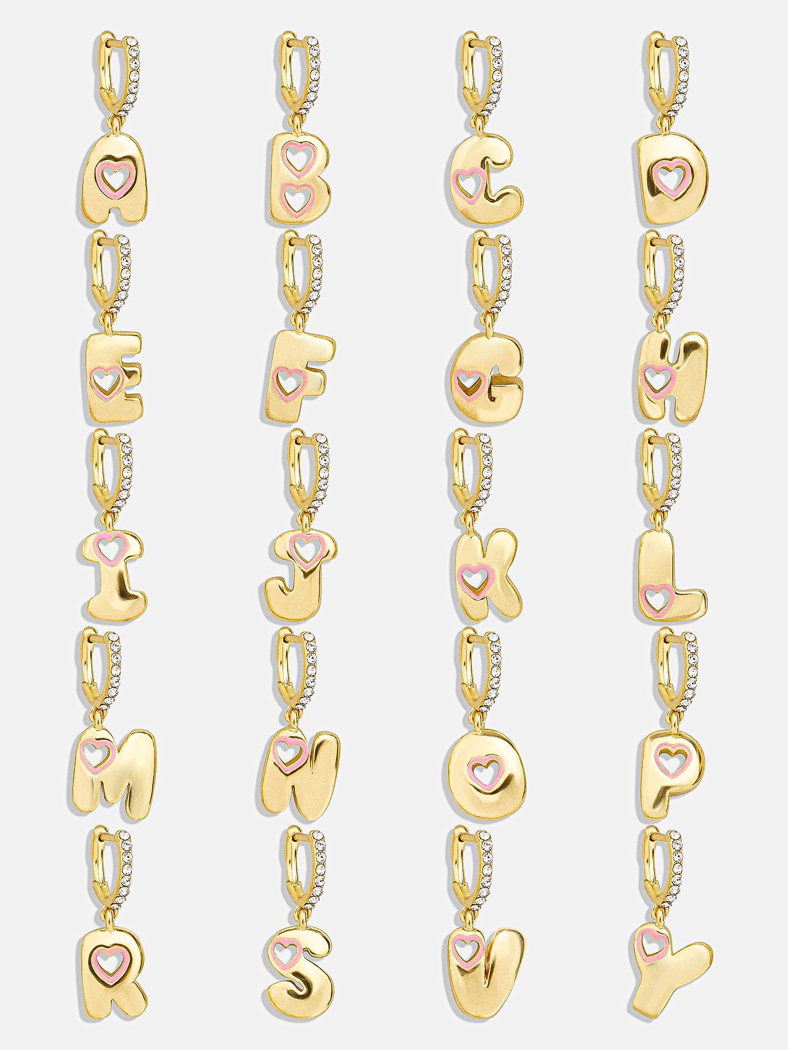 Kids' Initial Earrings - Gold/Pink-Blues Comming