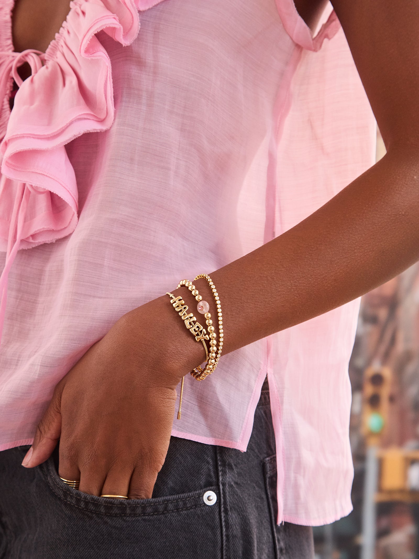 Semi-Precious Birthstone Pisa Bracelet - Topaz-Blues Comming