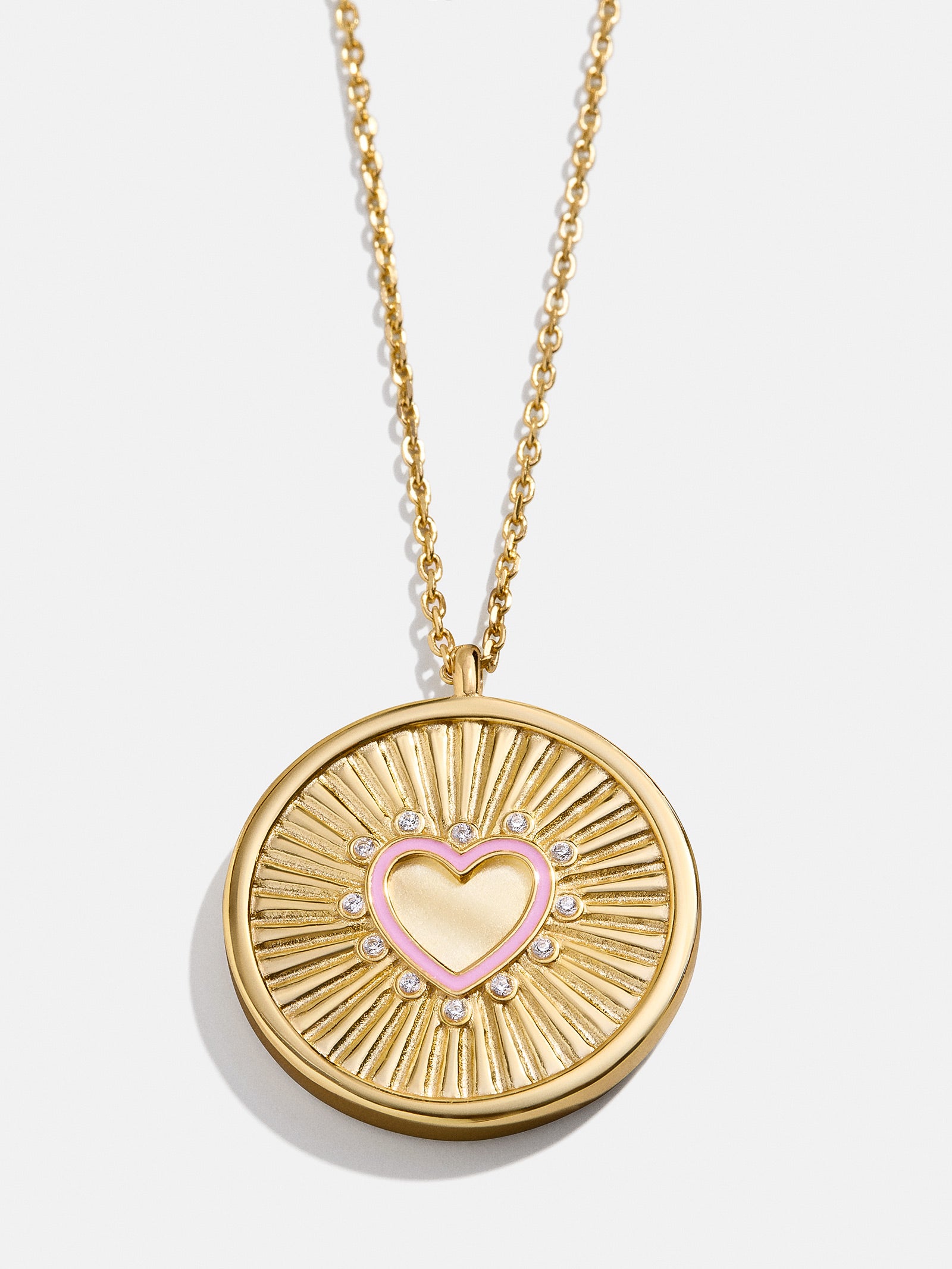 18K Gold Heart Reversible Pendant Necklace - Heart-Blues Comming