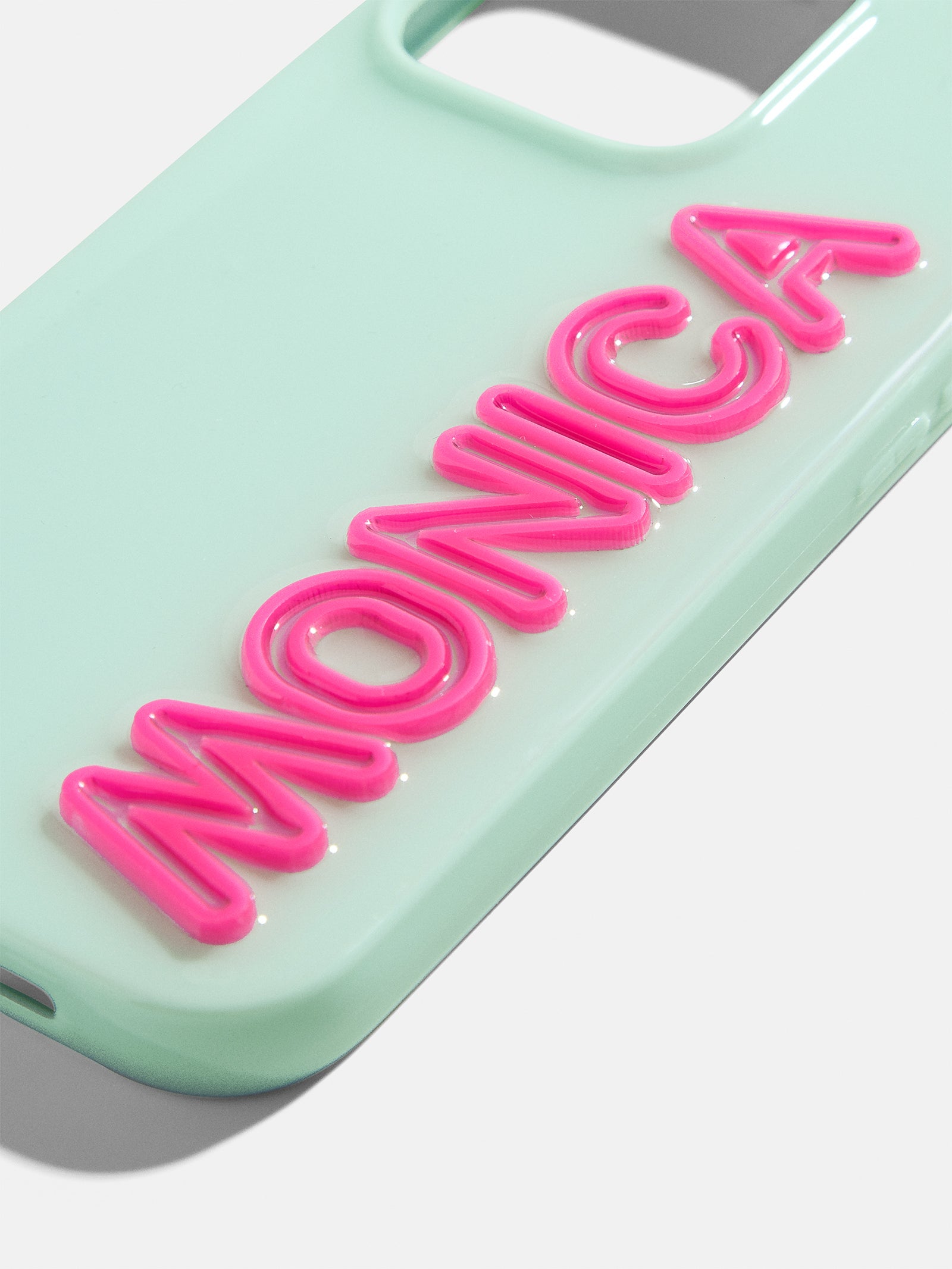 Fine Line Custom iPhone Case - Mint Green/Hot Pink-Blues Comming