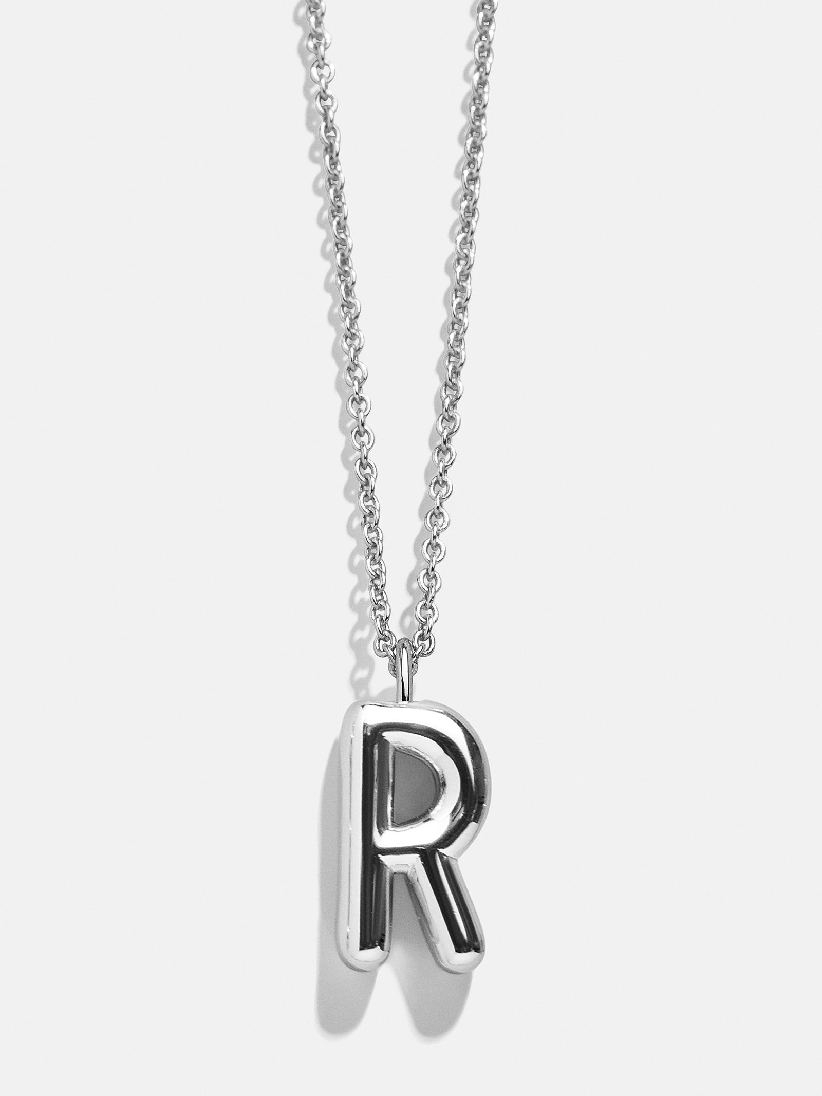 Classic Silver Initial Necklace - Silver-Blues Comming