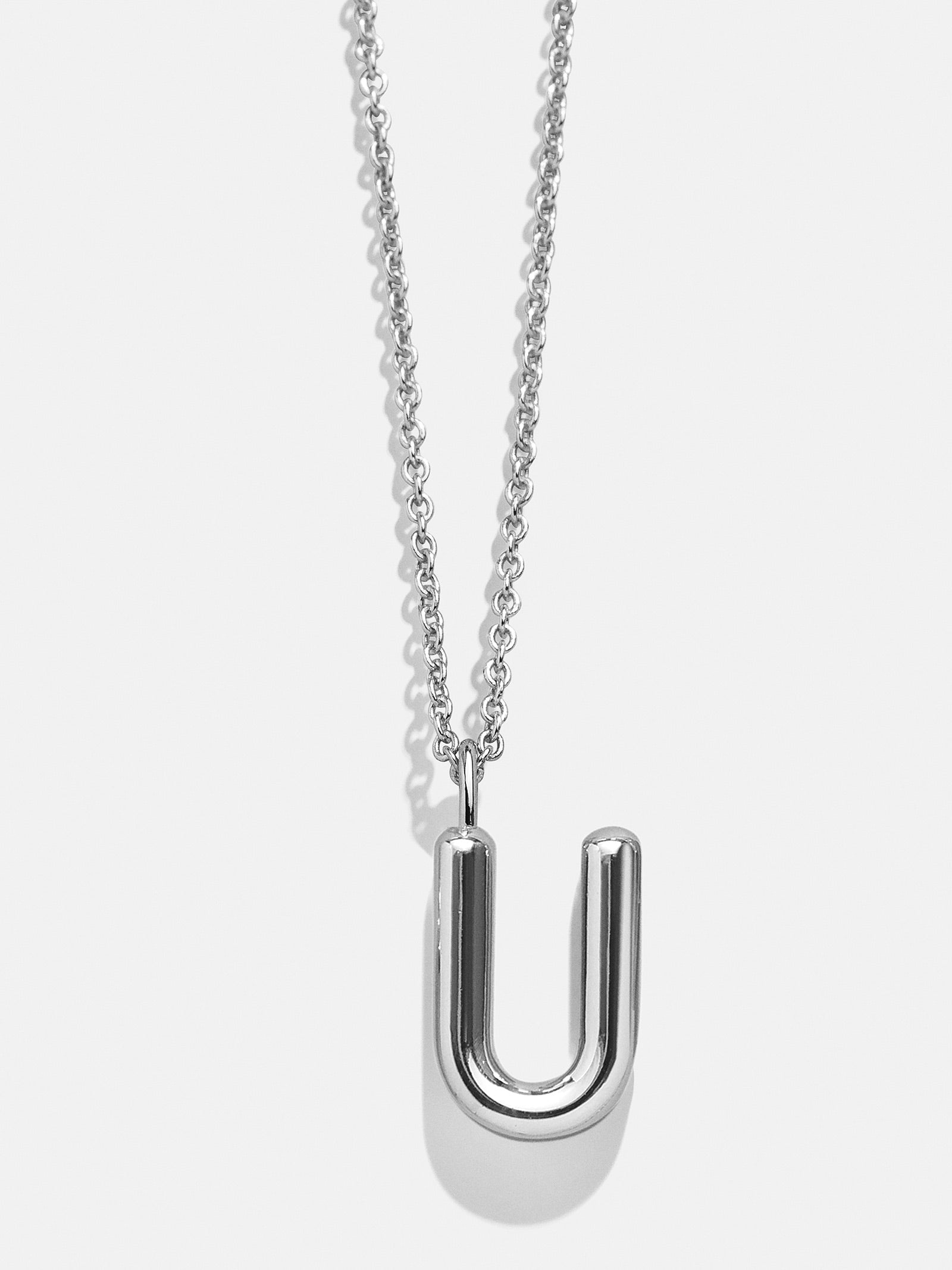 Classic Silver Initial Necklace - Silver-Blues Comming