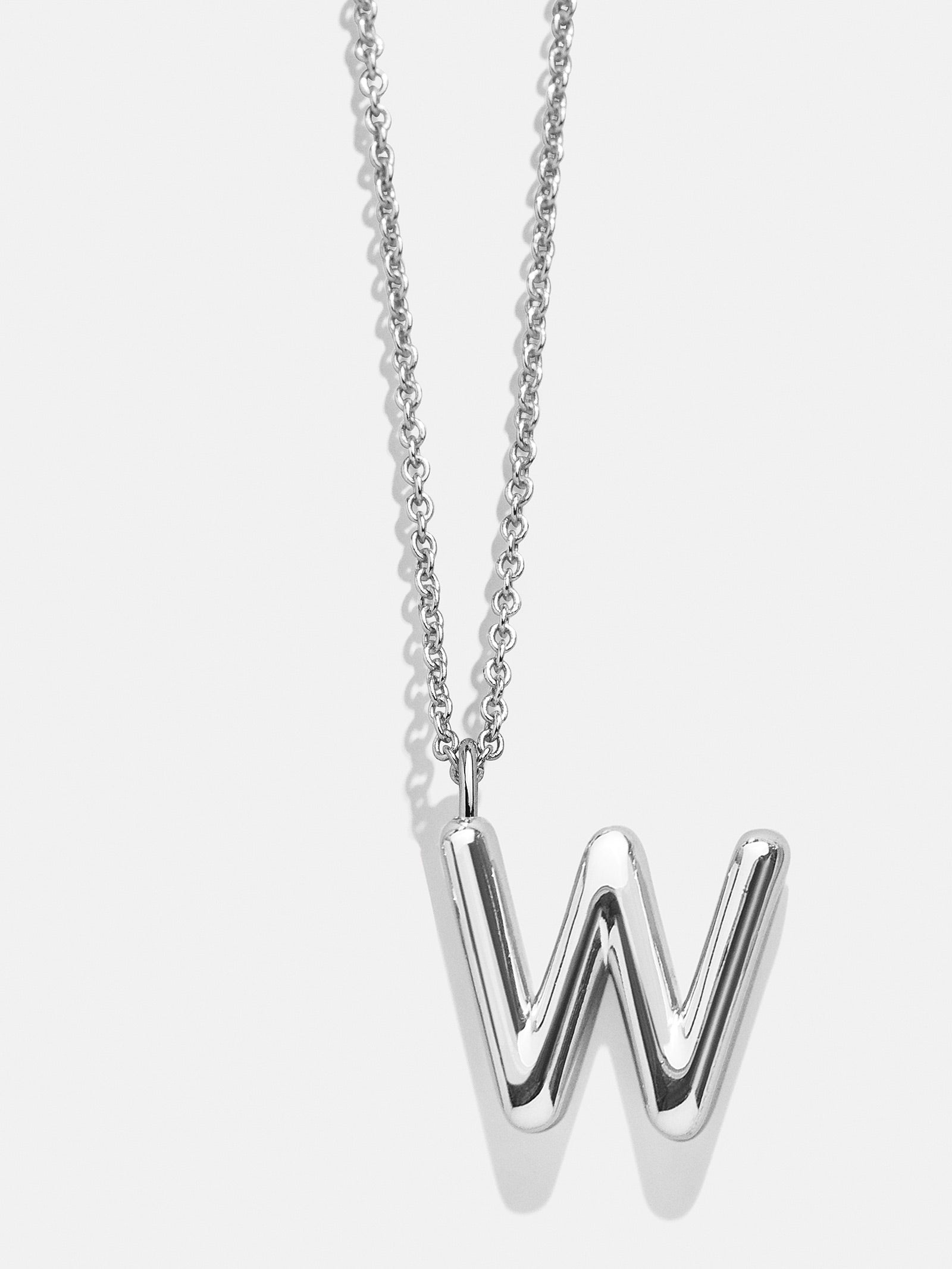 Classic Silver Initial Necklace - Silver-Blues Comming