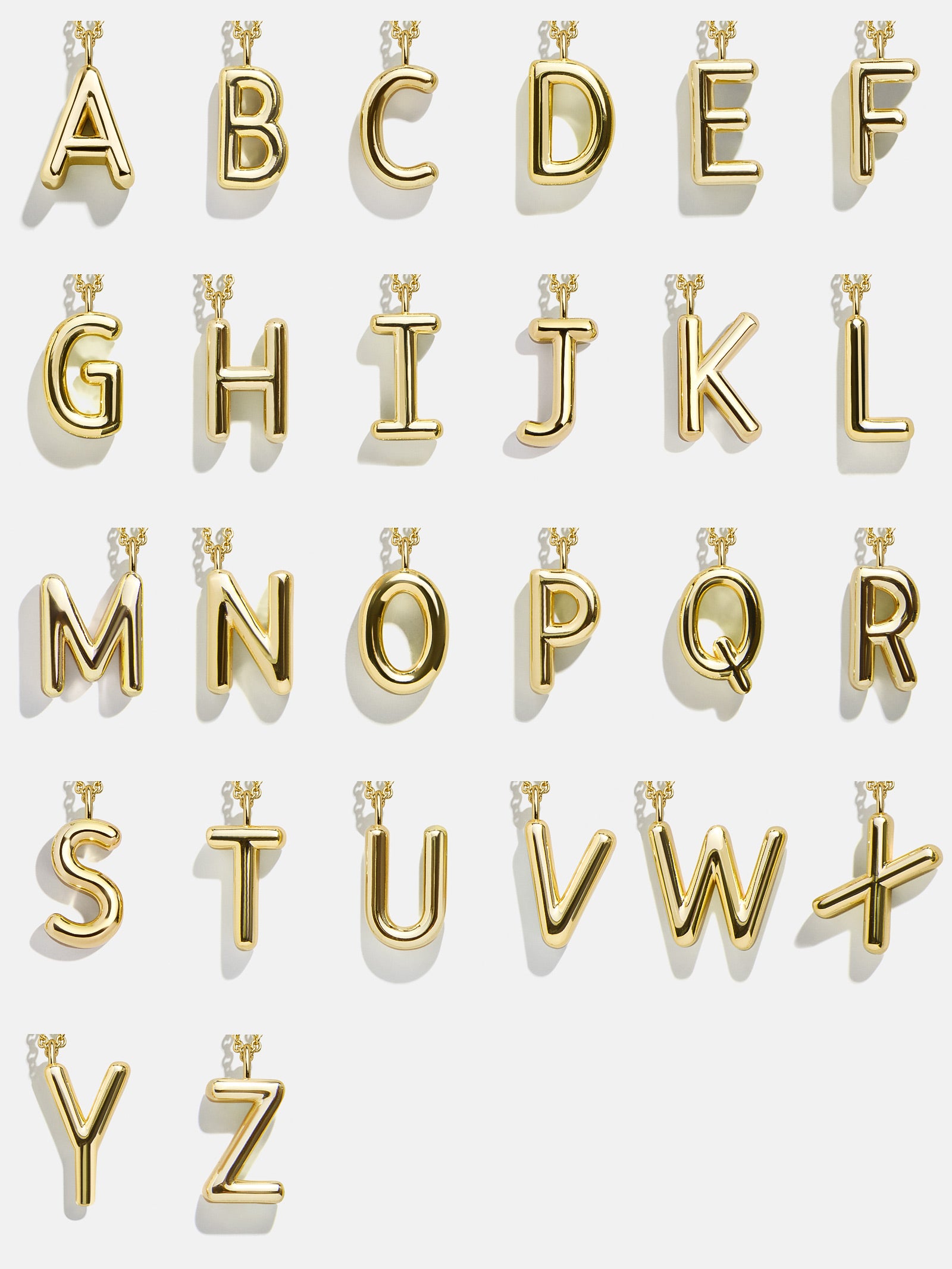 Classic Gold Initial Necklace - Gold Plated Brass-Blues Comming