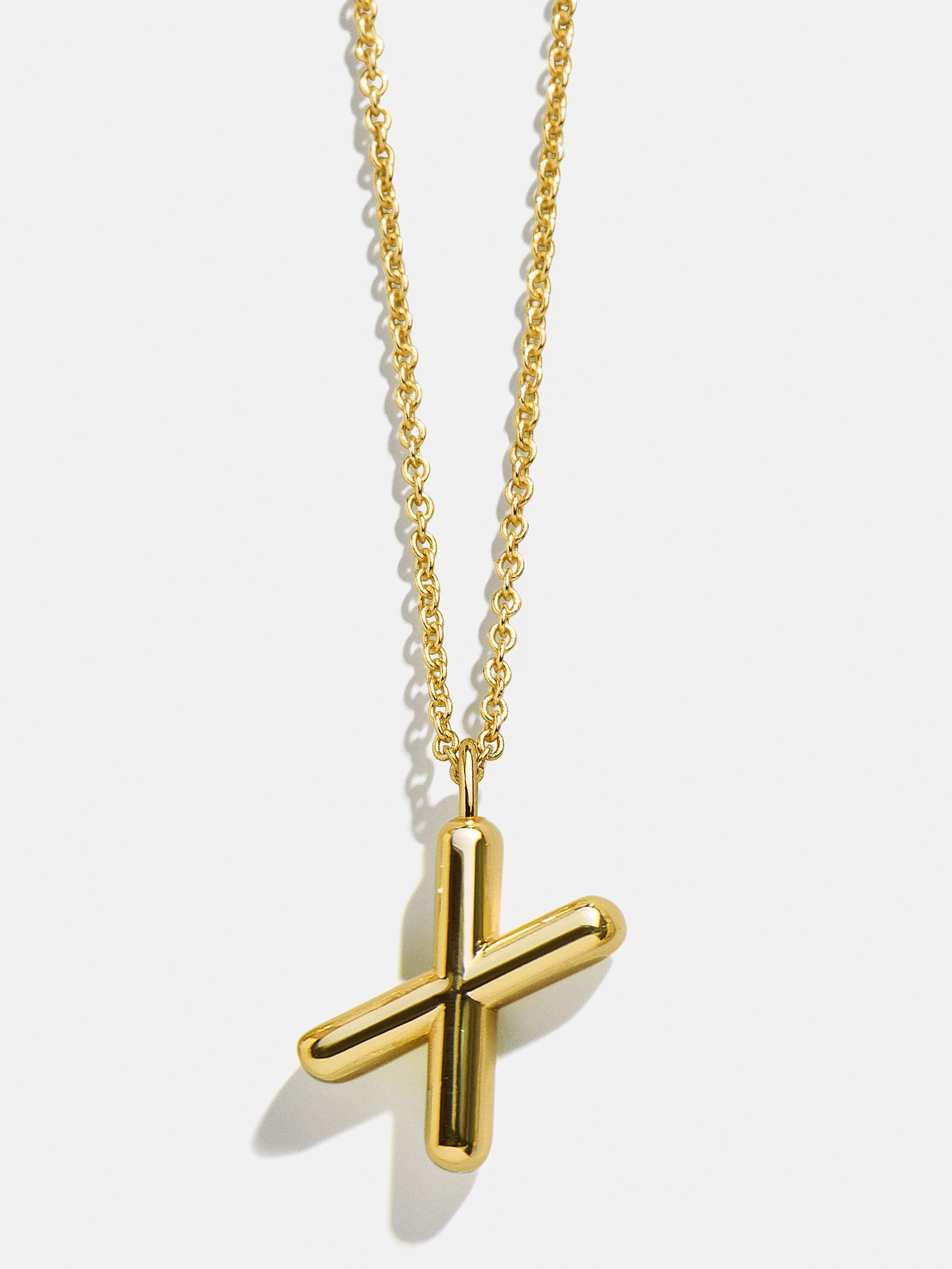 Classic Gold Initial Necklace - Gold Plated Brass-Blues Comming