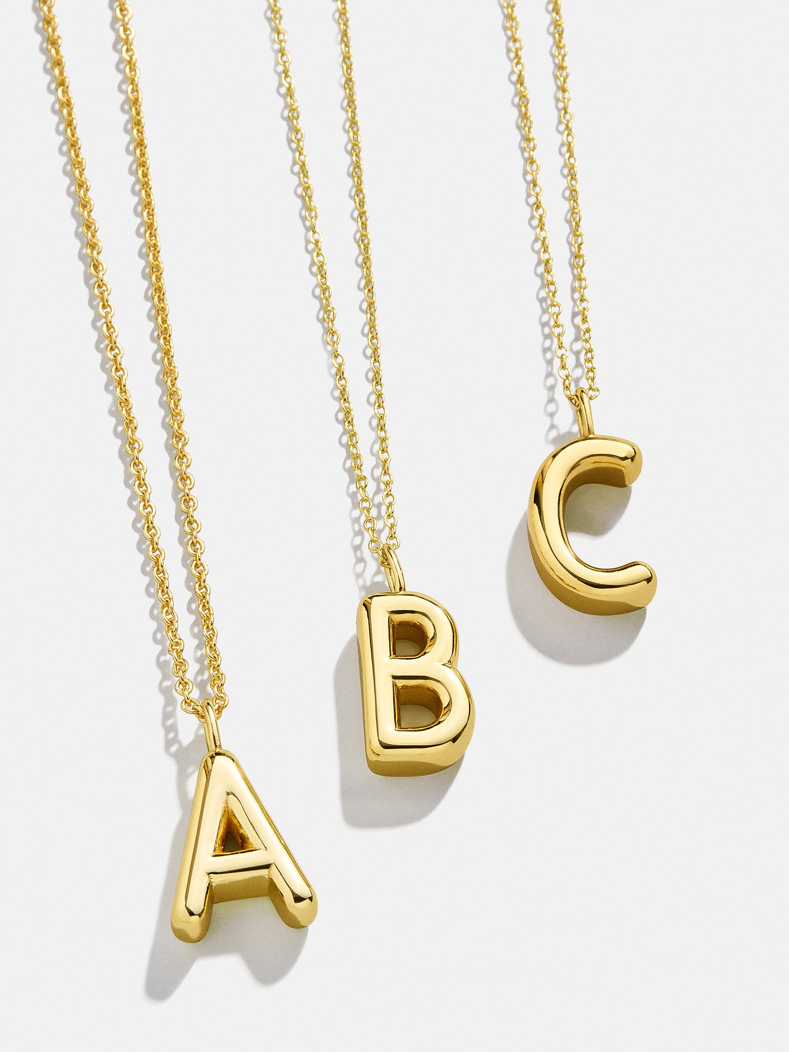 Classic Gold Initial Necklace - Gold Plated Brass-Blues Comming