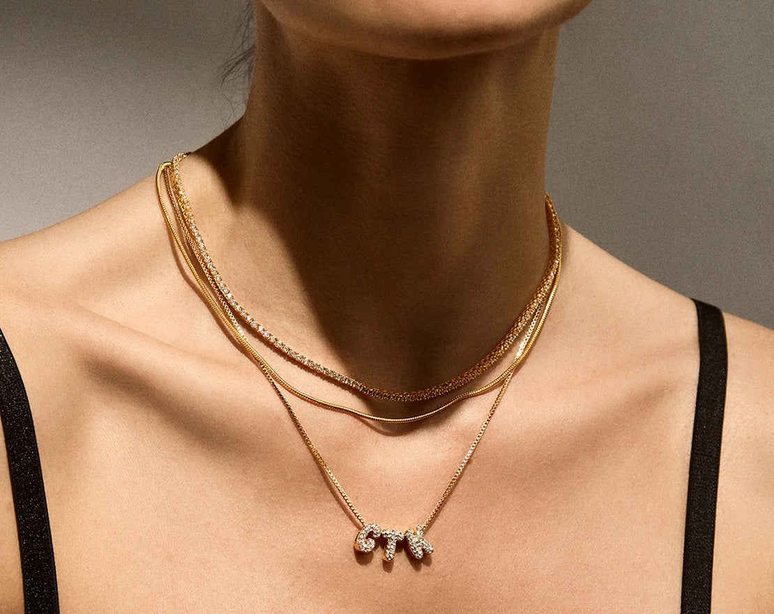 Bubble Letter Custom Necklace - Small Bubble Letter-Blues Comming