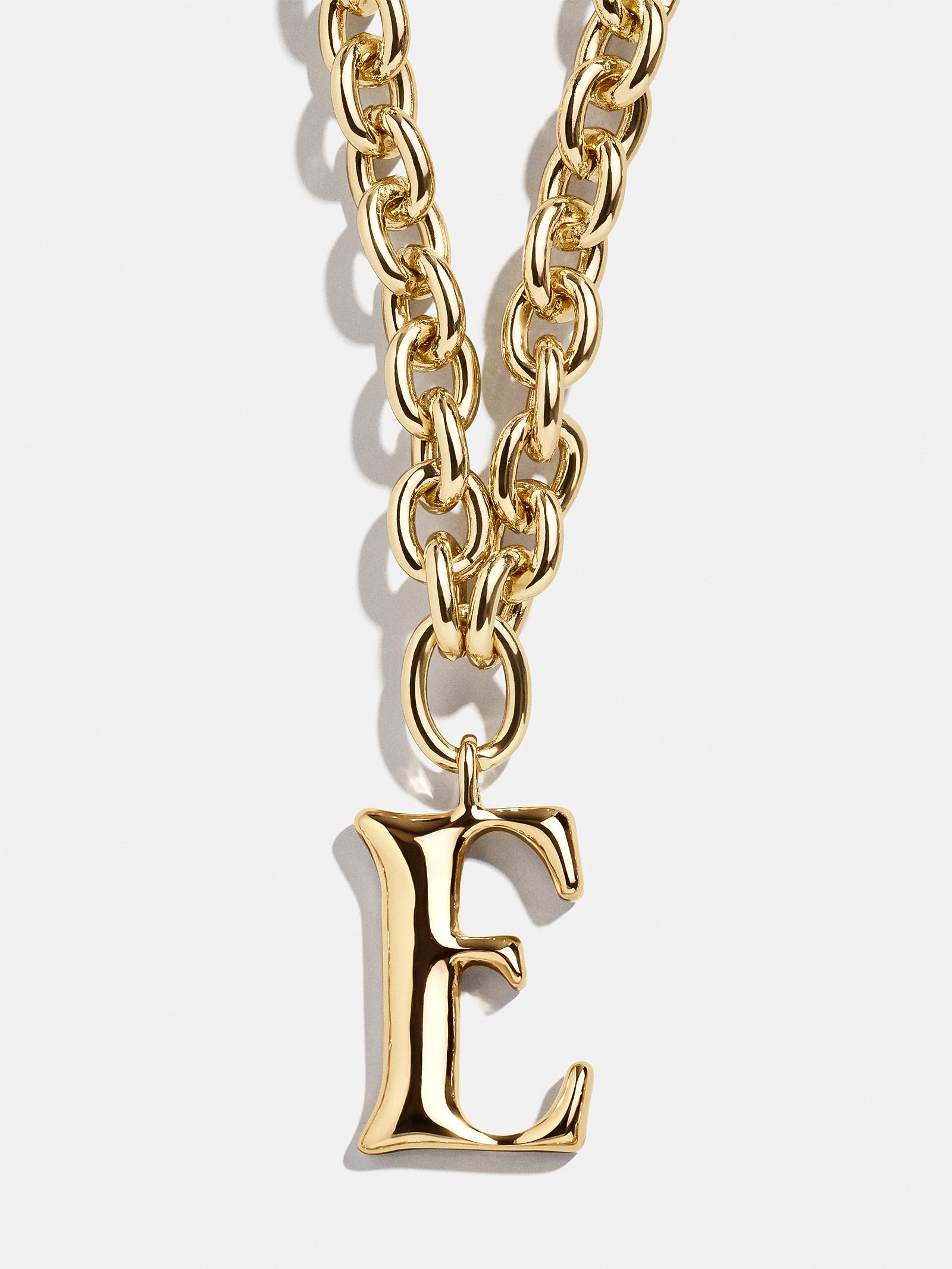 Chunky Charm Initial Necklace - Gold-Blues Comming