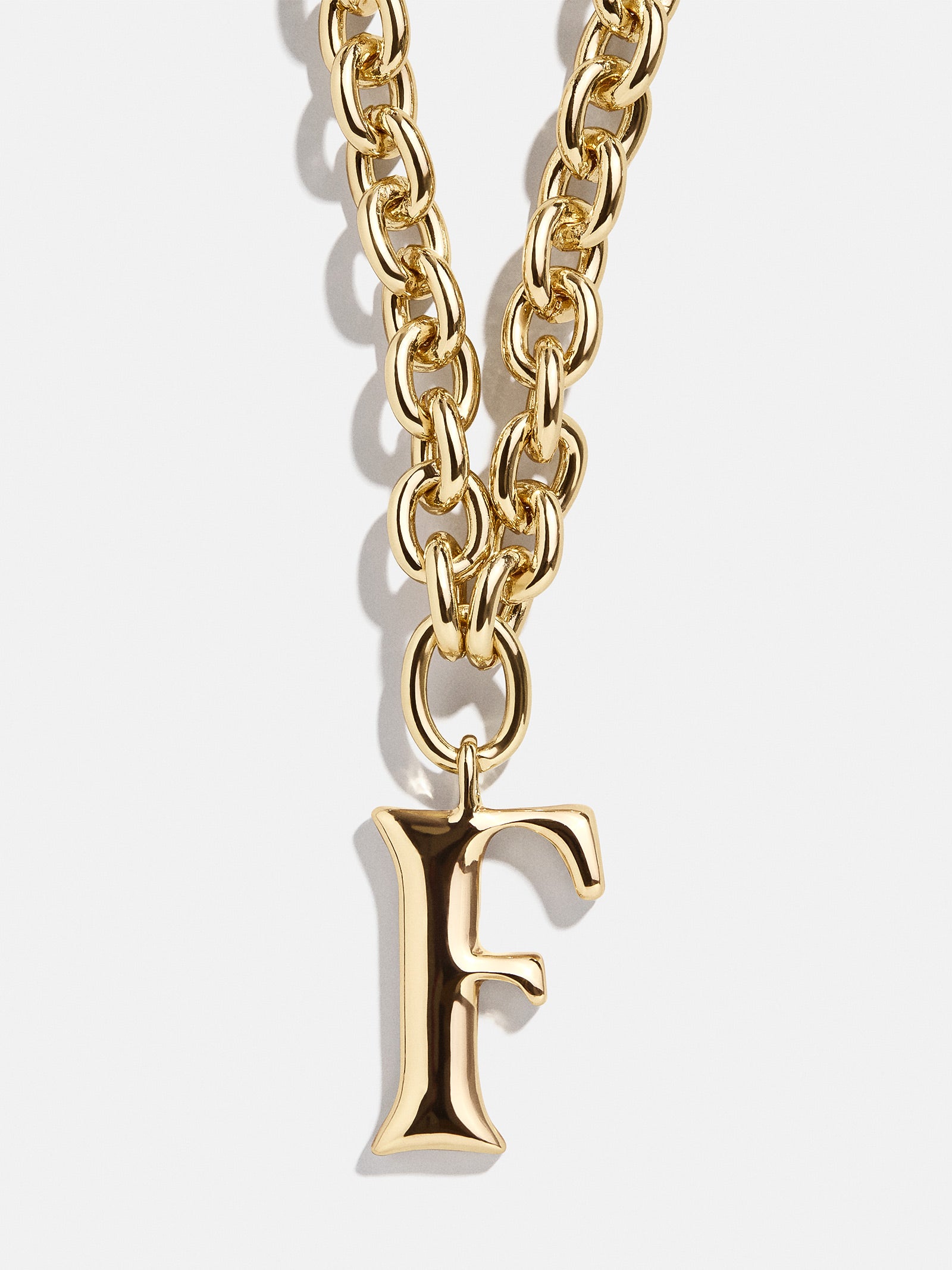 Chunky Charm Initial Necklace - Gold-Blues Comming