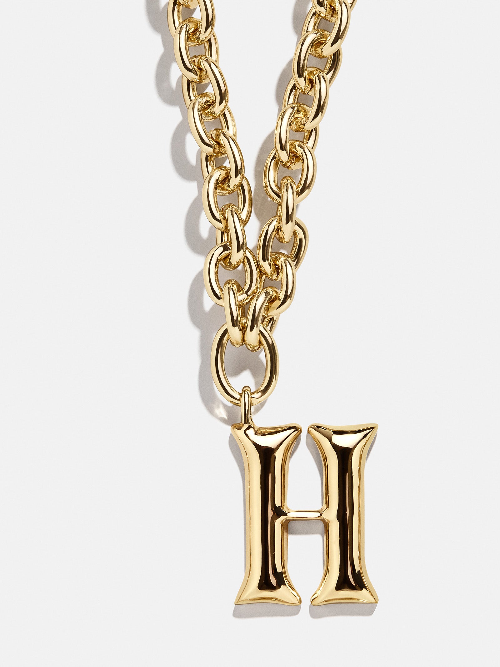 Chunky Charm Initial Necklace - Gold-Blues Comming