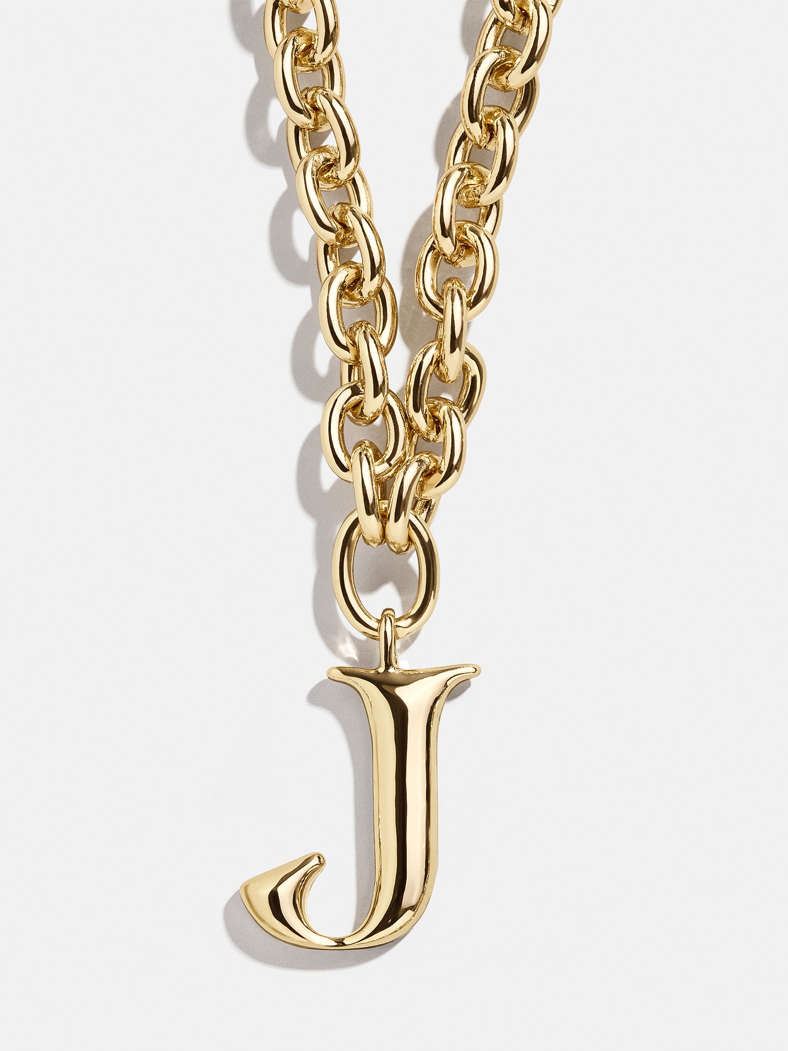 Chunky Charm Initial Necklace - Gold-Blues Comming