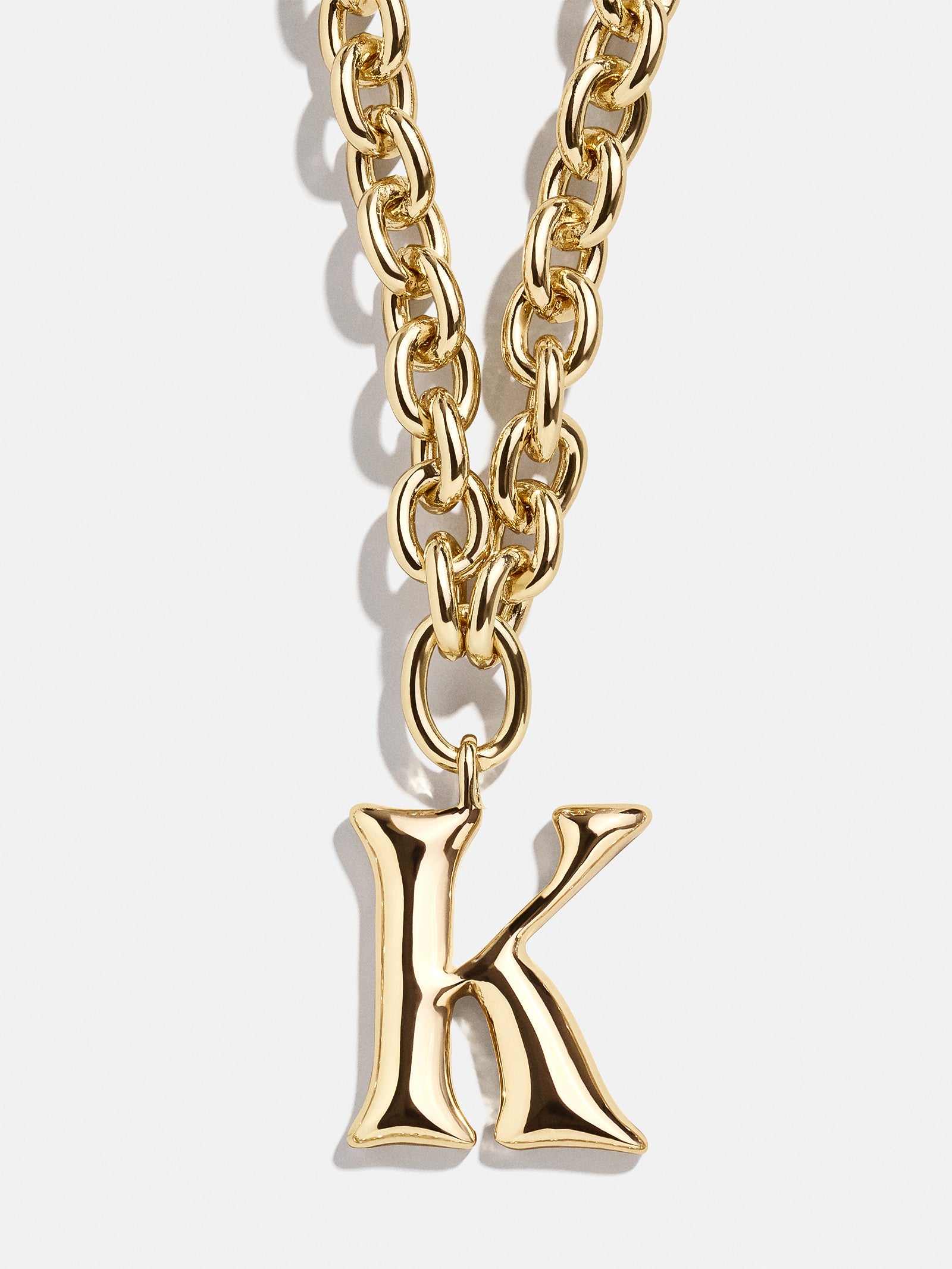Chunky Charm Initial Necklace - Gold-Blues Comming