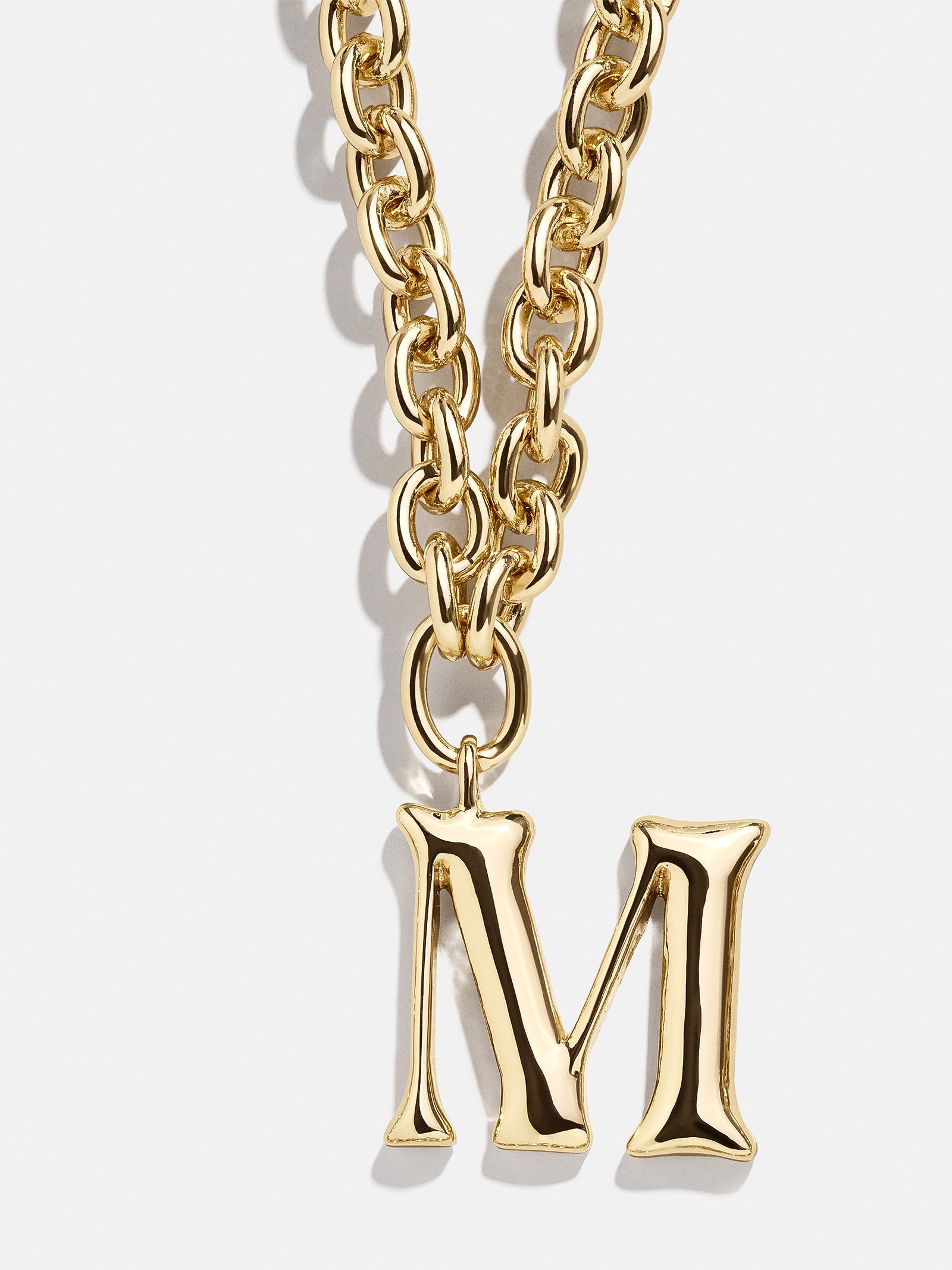 Chunky Charm Initial Necklace - Gold-Blues Comming