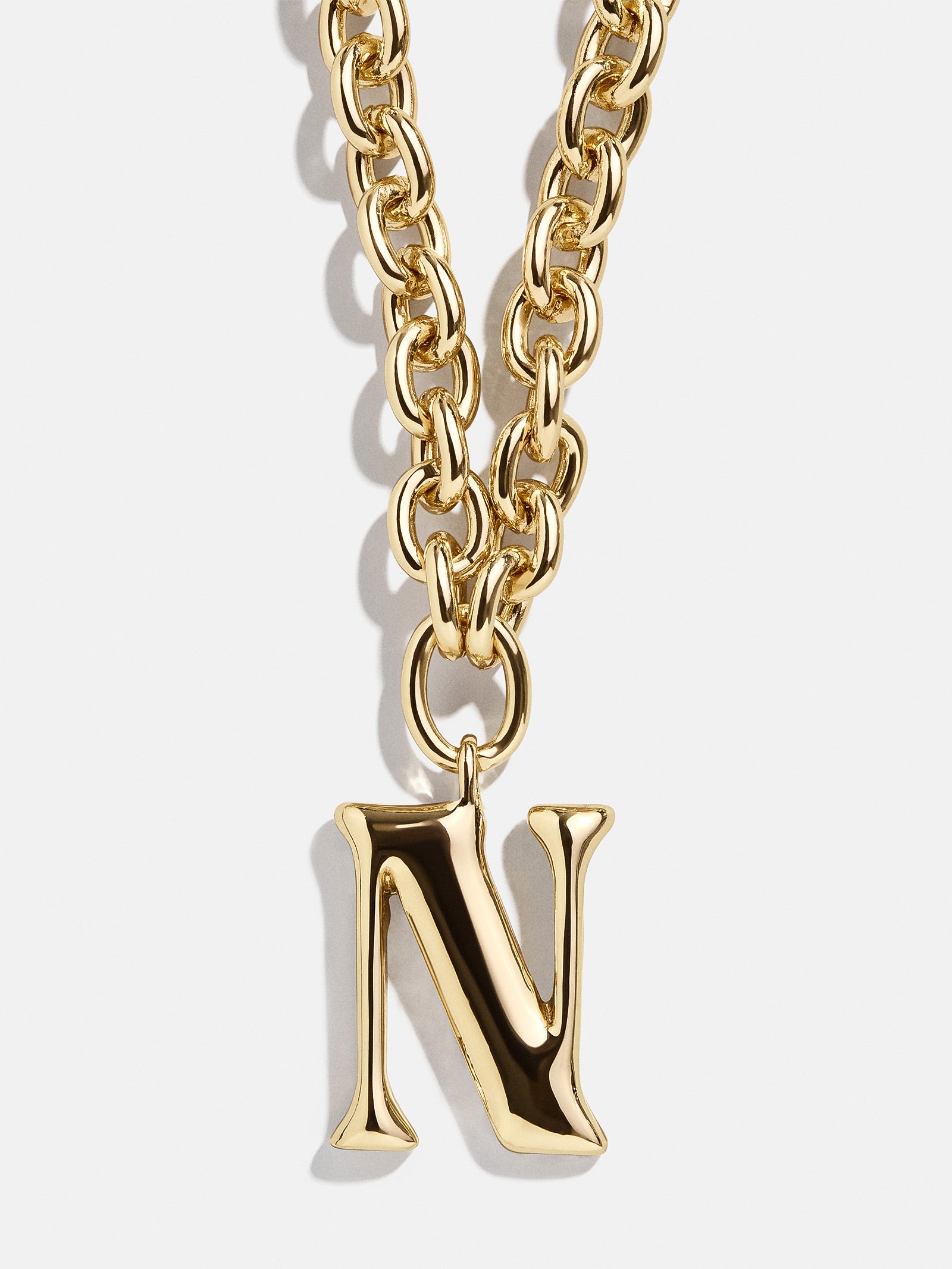 Chunky Charm Initial Necklace - Gold-Blues Comming
