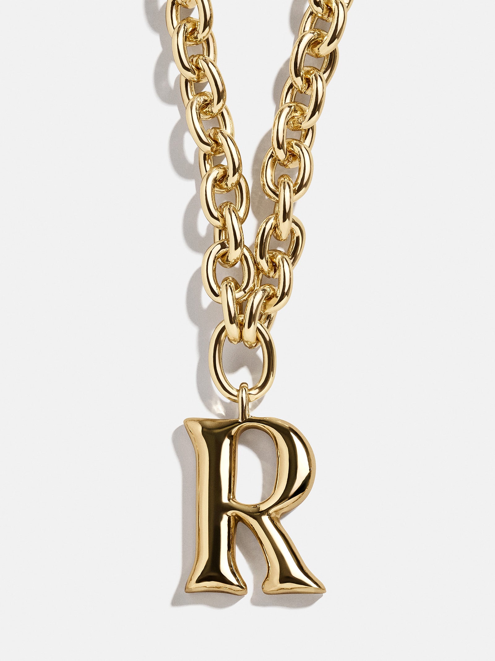 Chunky Charm Initial Necklace - Gold-Blues Comming