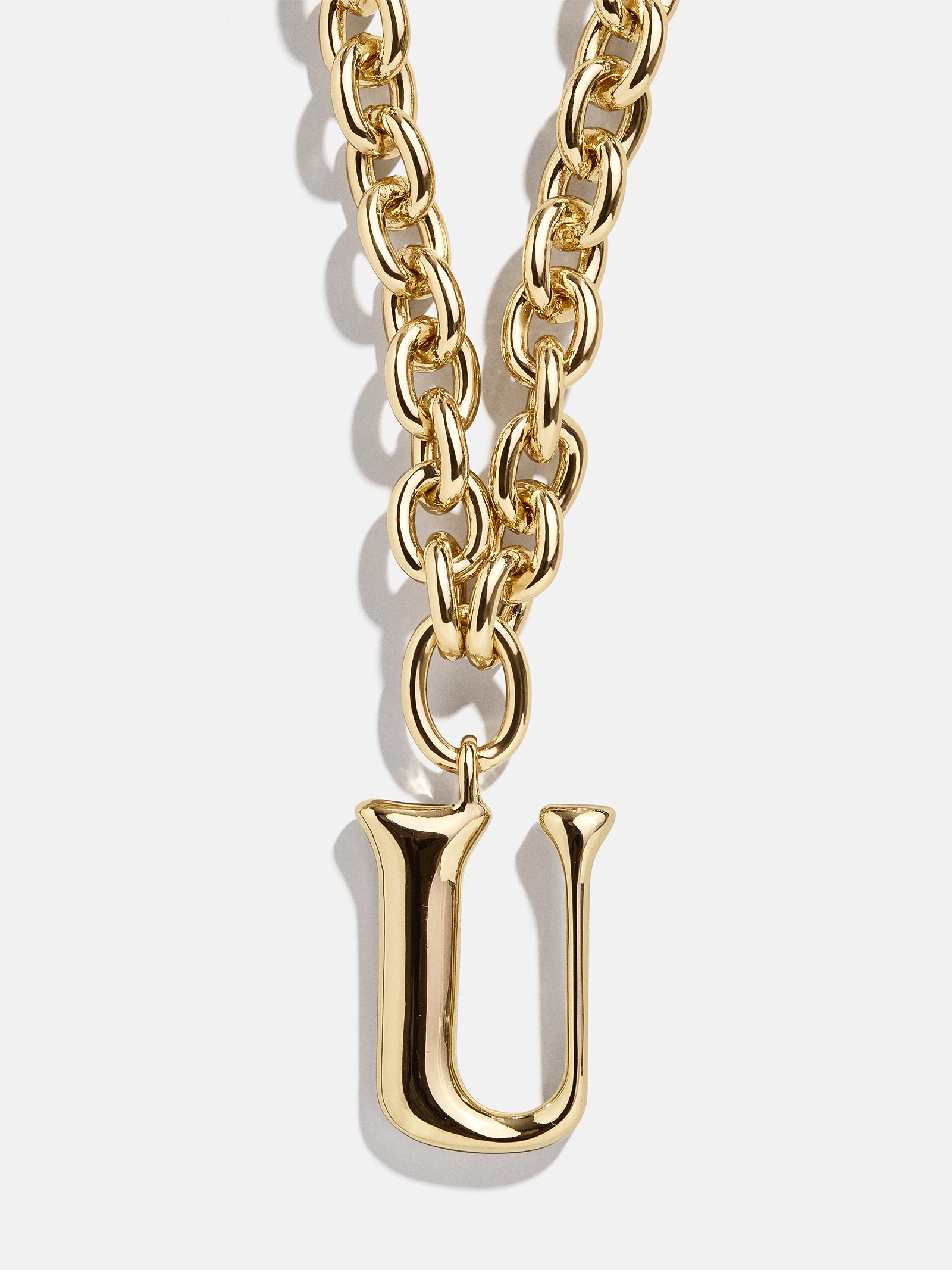 Chunky Charm Initial Necklace - Gold-Blues Comming