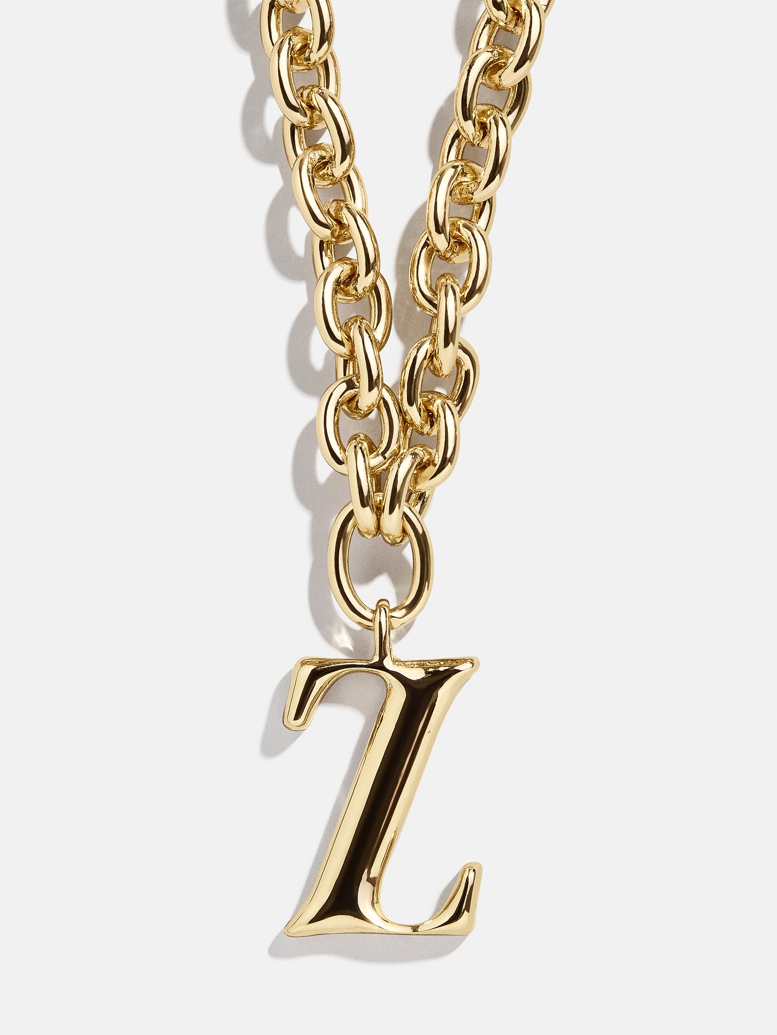 Chunky Charm Initial Necklace - Gold-Blues Comming
