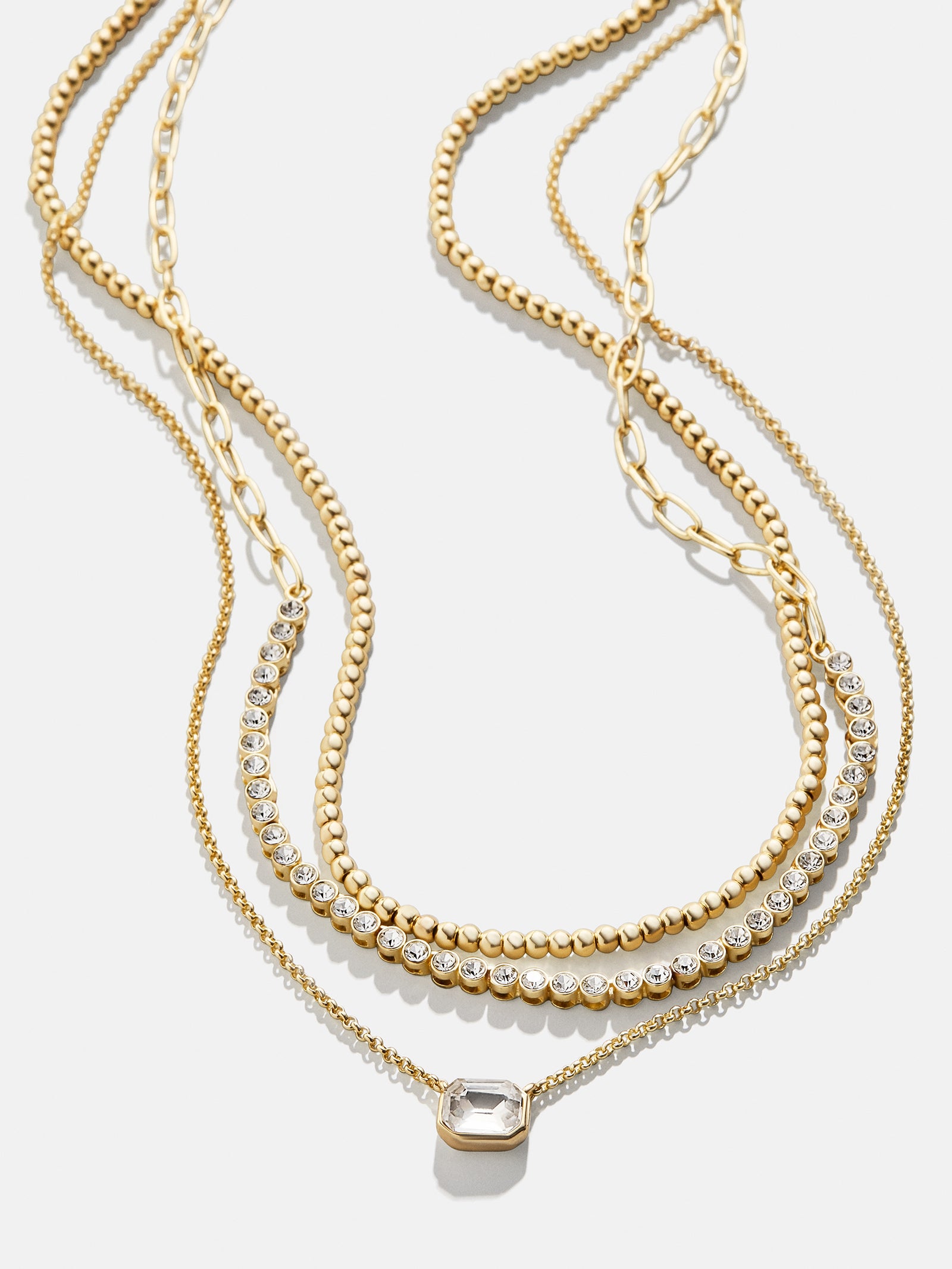Kenna Layered Necklace - Gold/Pavé-Blues Comming