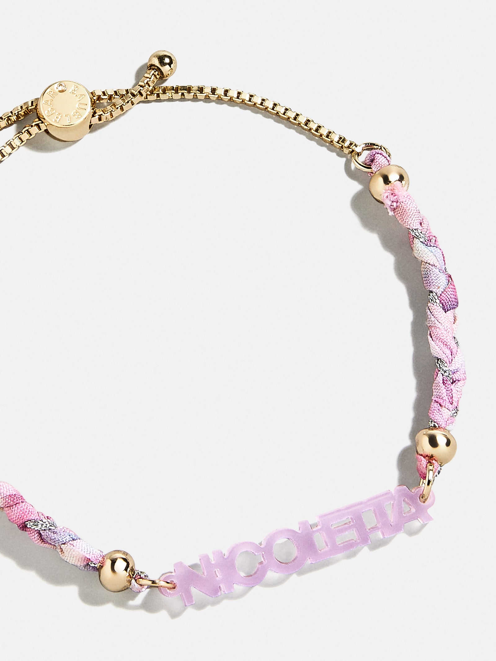 Acrylic Kids' Custom Nameplate Bracelet - Translucent Purple-Blues Comming