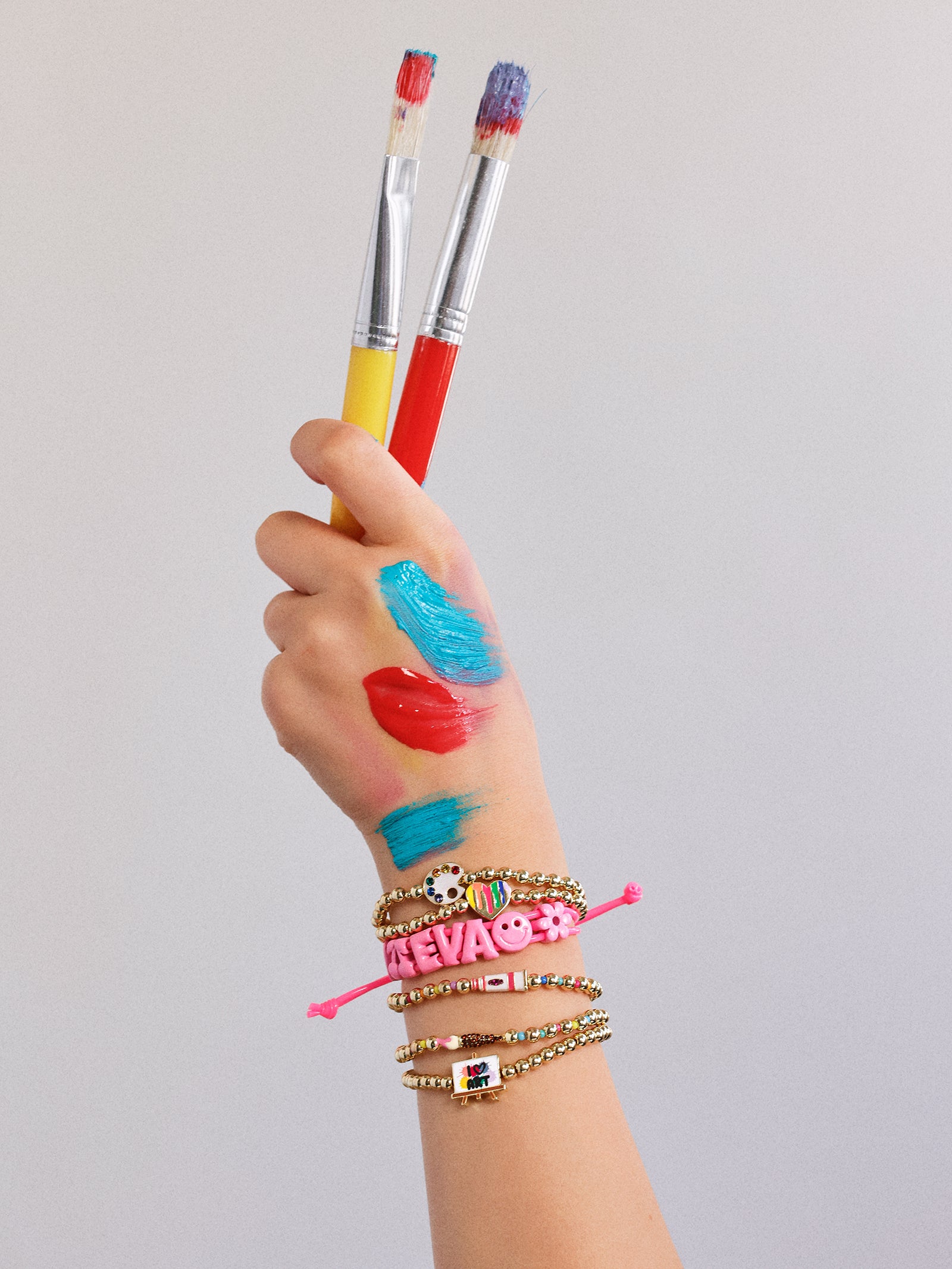 Creative Streak Kids' Pisa Bracelet Set - Painting Palette-Blues Comming