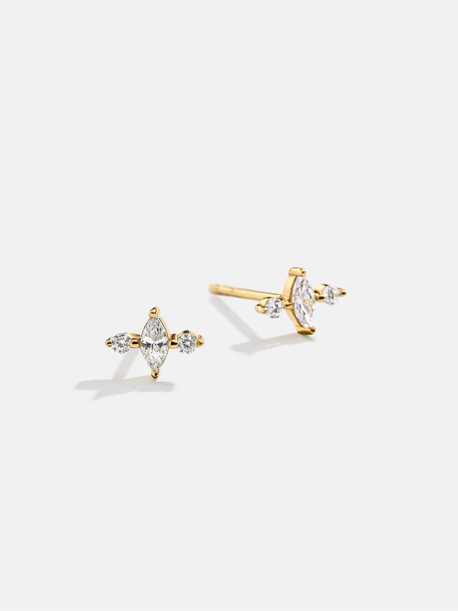 Serene 18K Gold Kids' Earrings - Gold/Pavé-Blues Comming