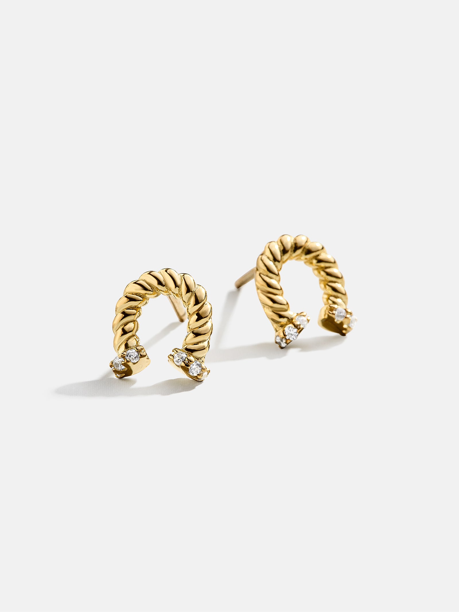 Lucky You 18K Gold Kids' Horseshoe Earrings - Horseshoe-Blues Comming