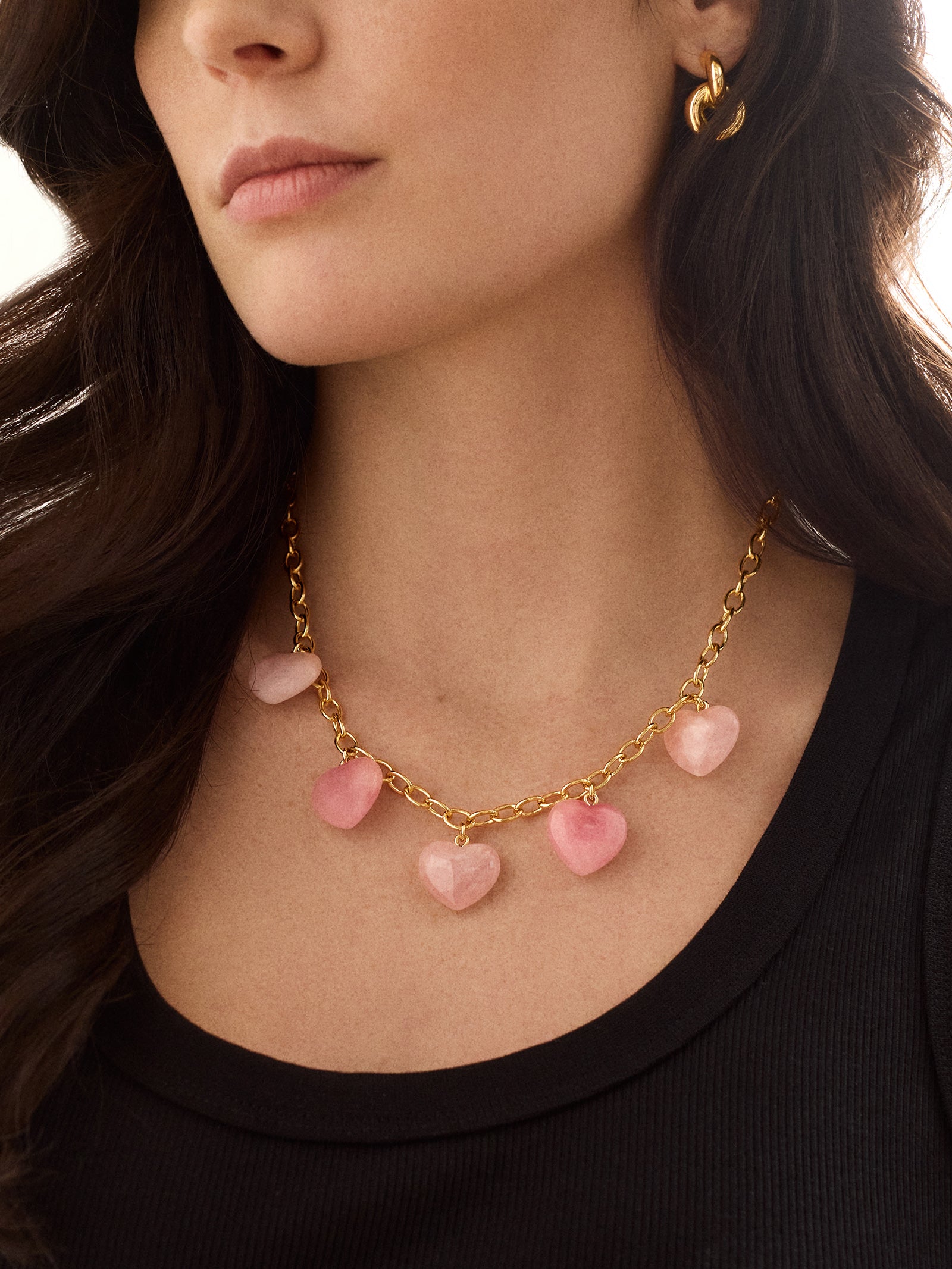 Esme Statement Necklace - Gold/Pink-Blues Comming