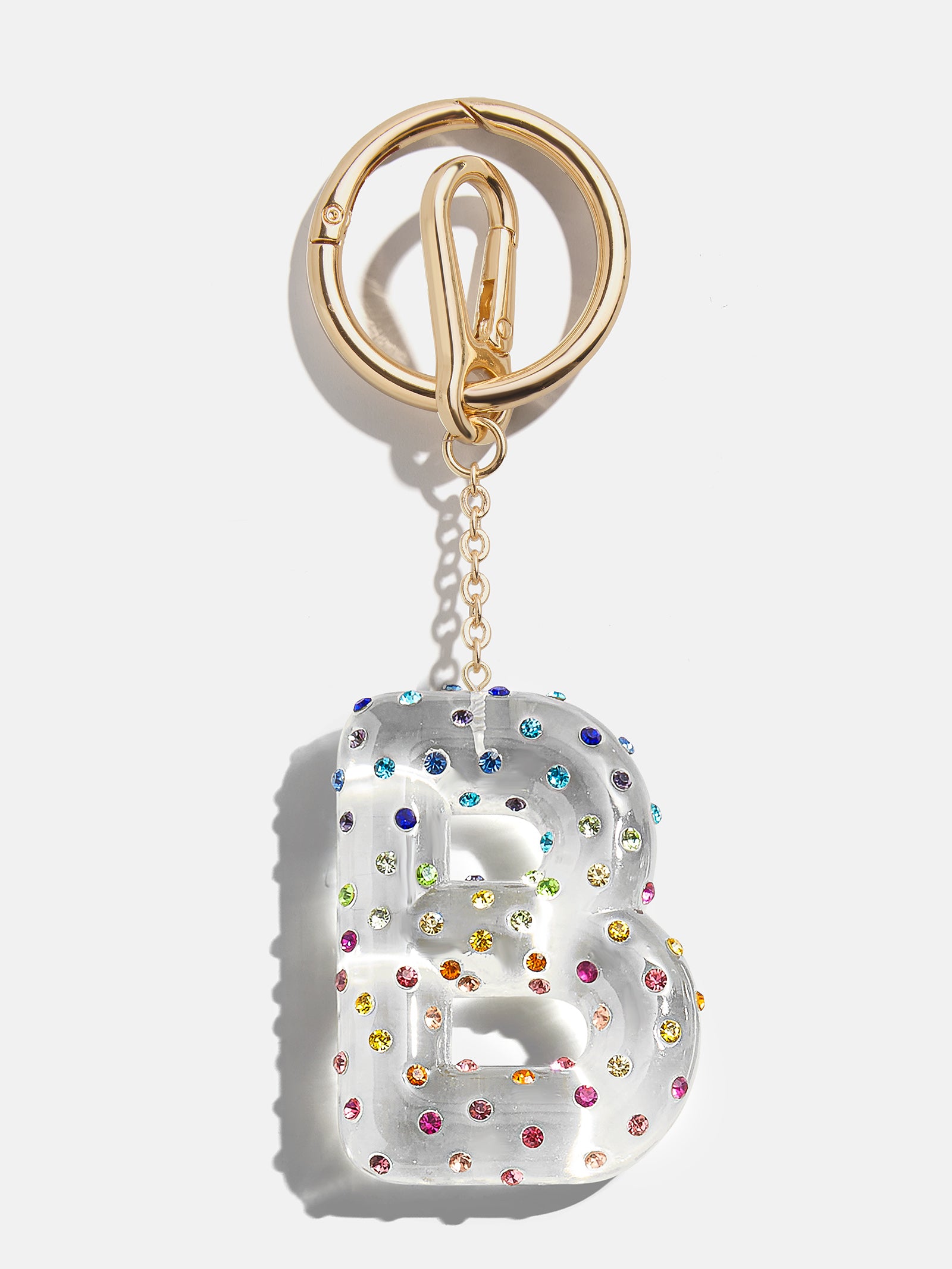 Confetti Initial Bag Charm - Multi-Blues Comming