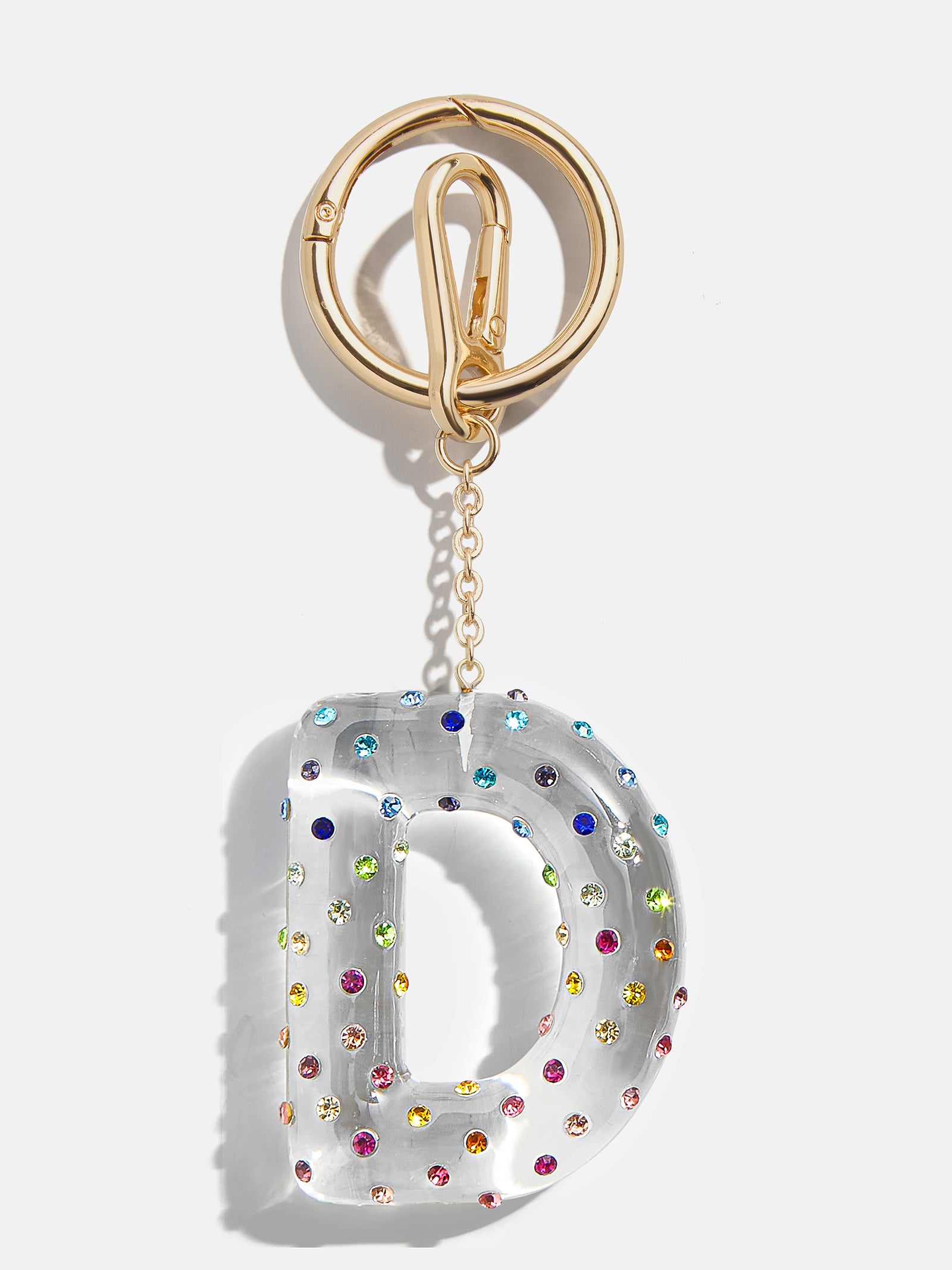Confetti Initial Bag Charm - Multi-Blues Comming