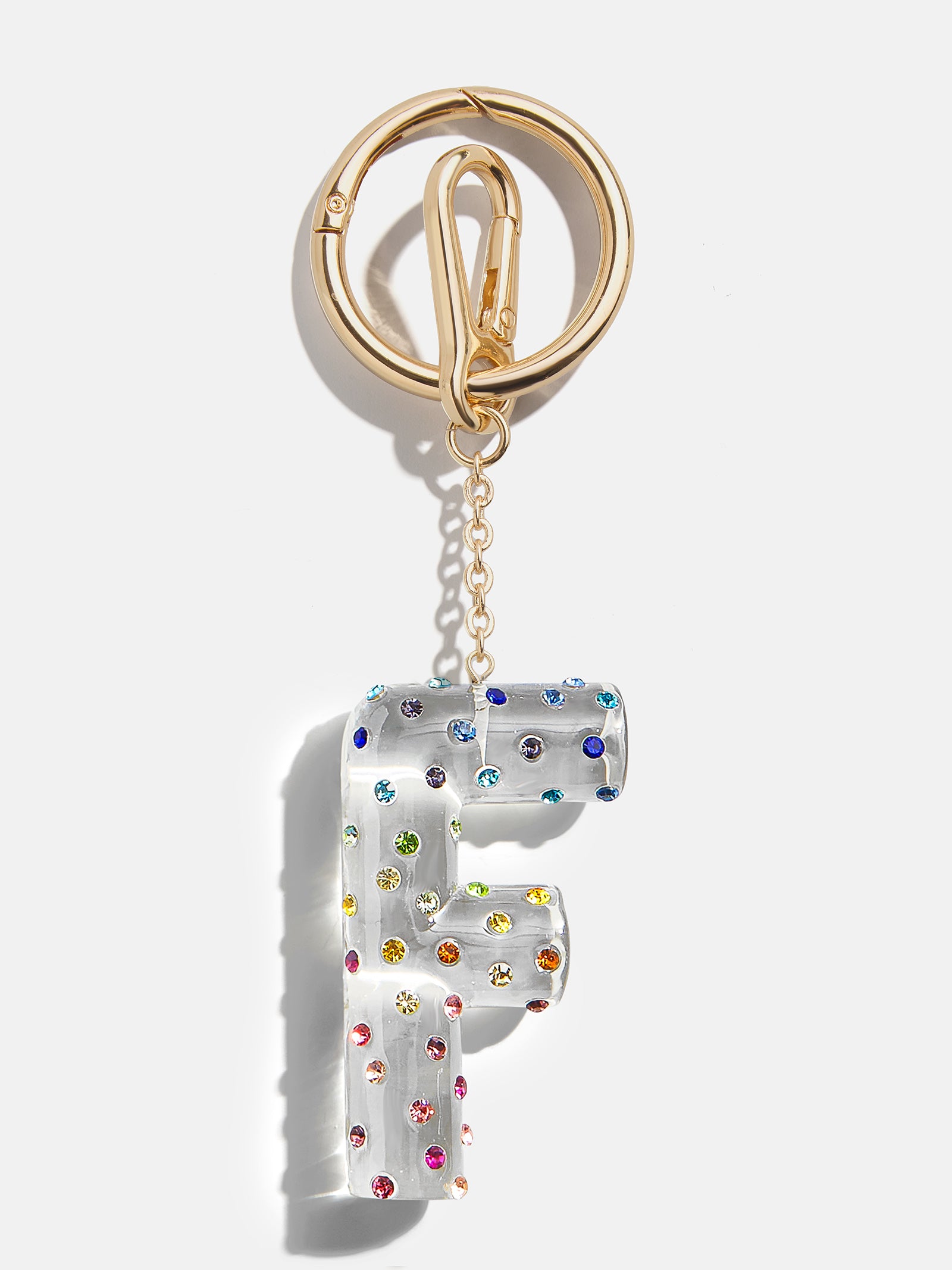 Confetti Initial Bag Charm - Multi-Blues Comming