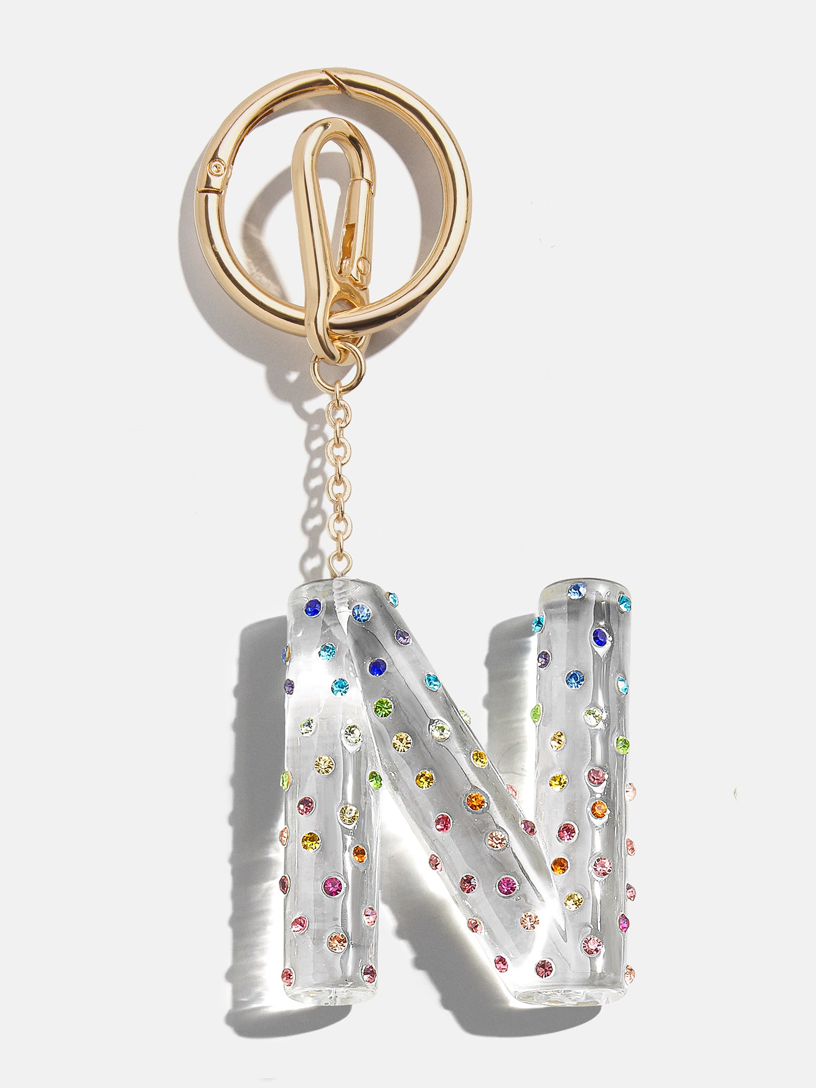 Confetti Initial Bag Charm - Multi-Blues Comming